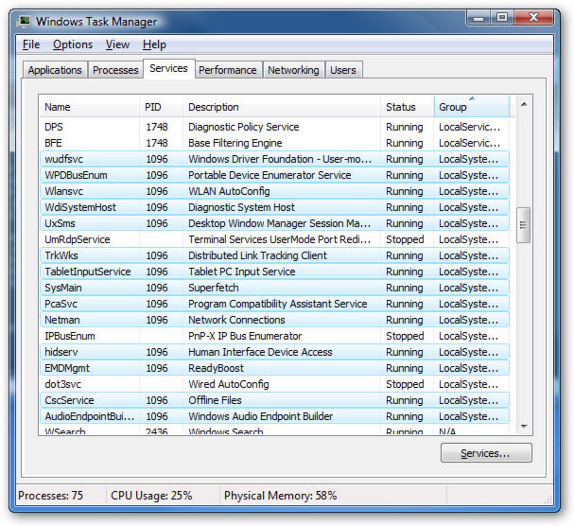 Service Host Processes