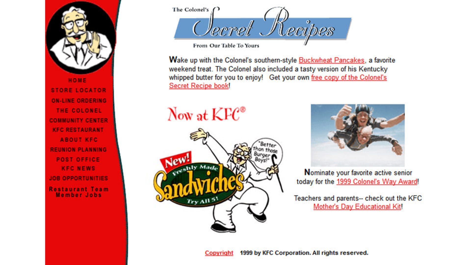رستوران‌های زنجیره‌ای KFC سال ۱۹۹۹