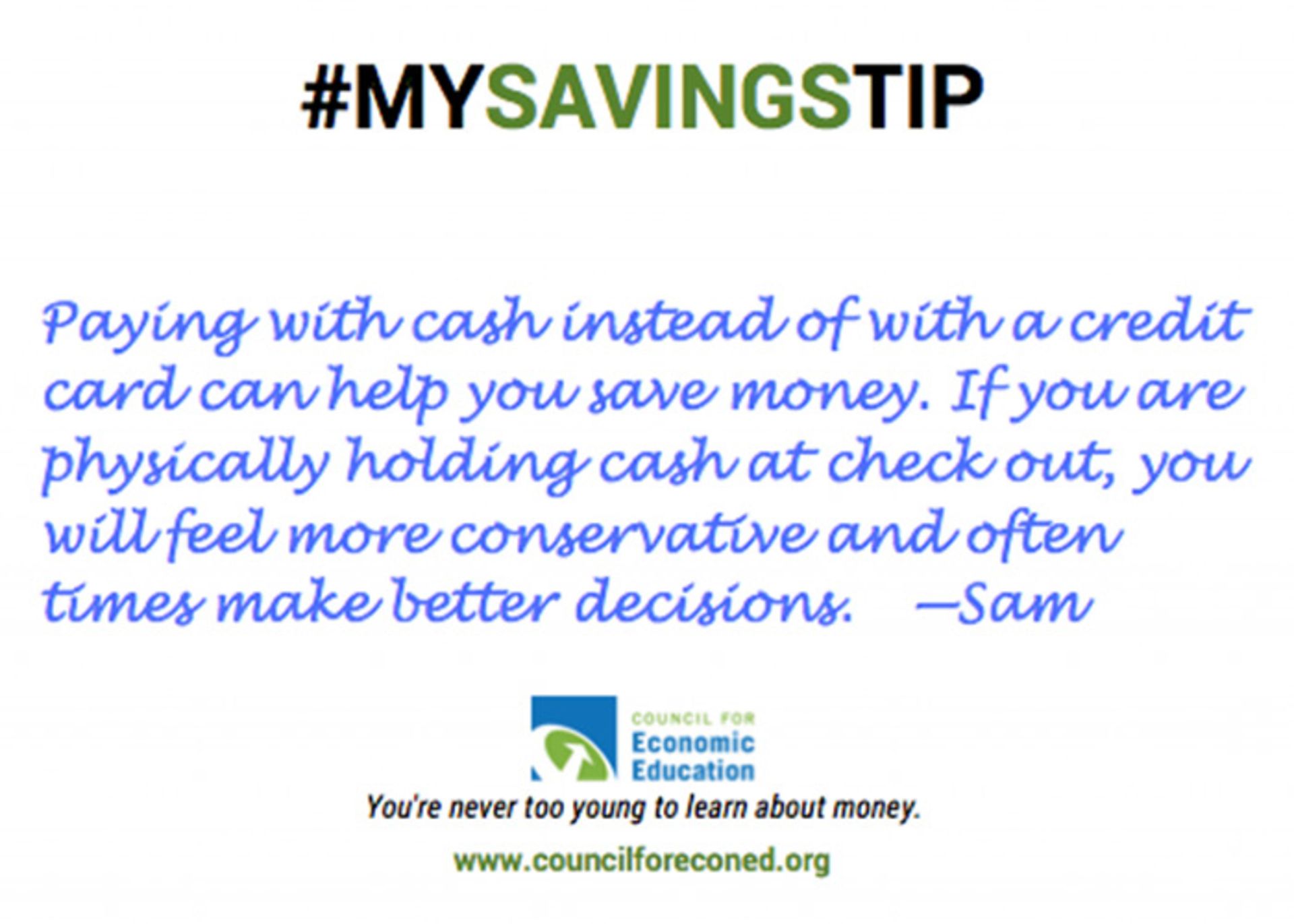 saving money