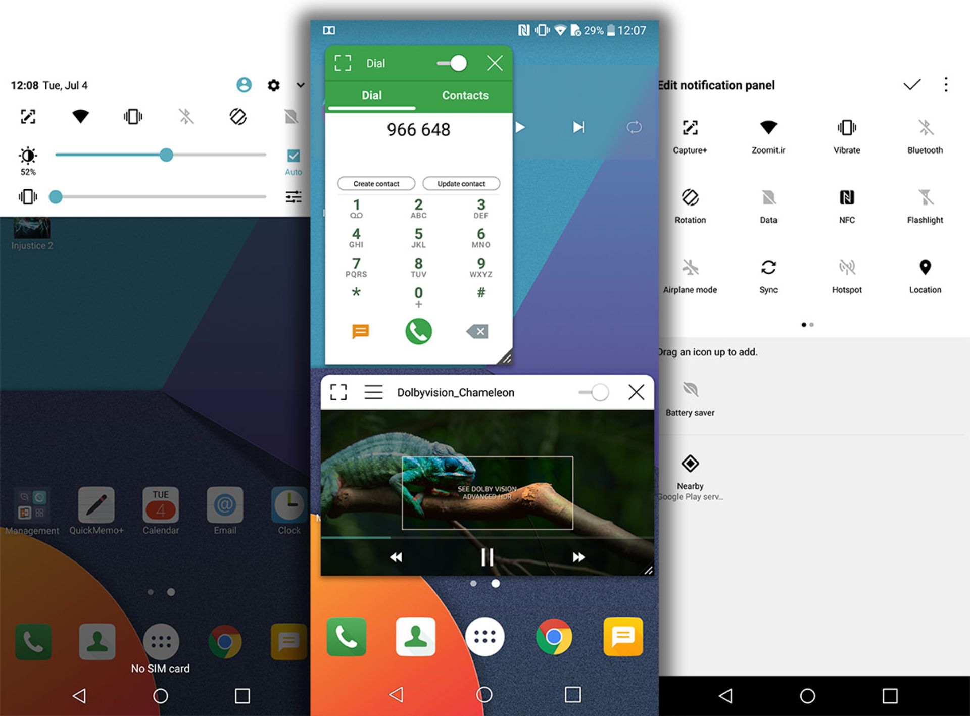 رابط کاربری ال جی جی 6