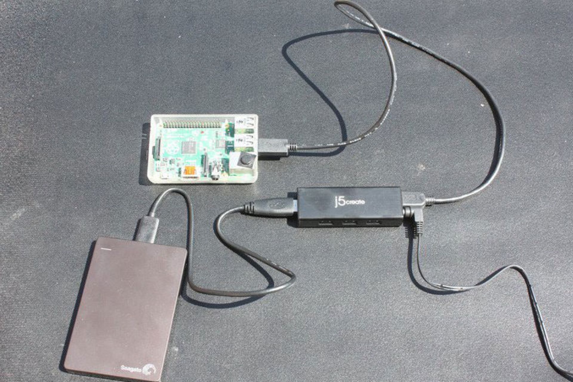 هارد اکسترنال به رزبری