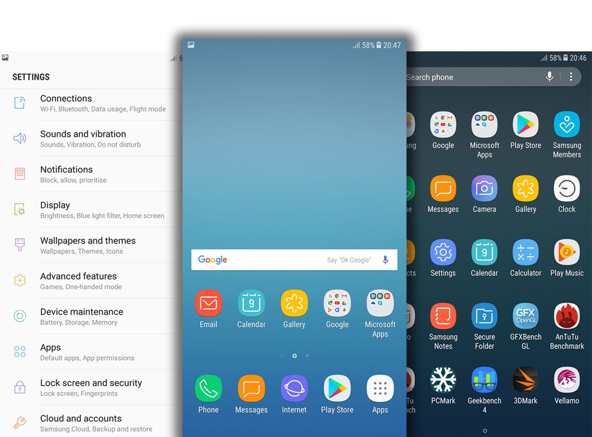 رابط کاربری گلکسی جی 7 پرو