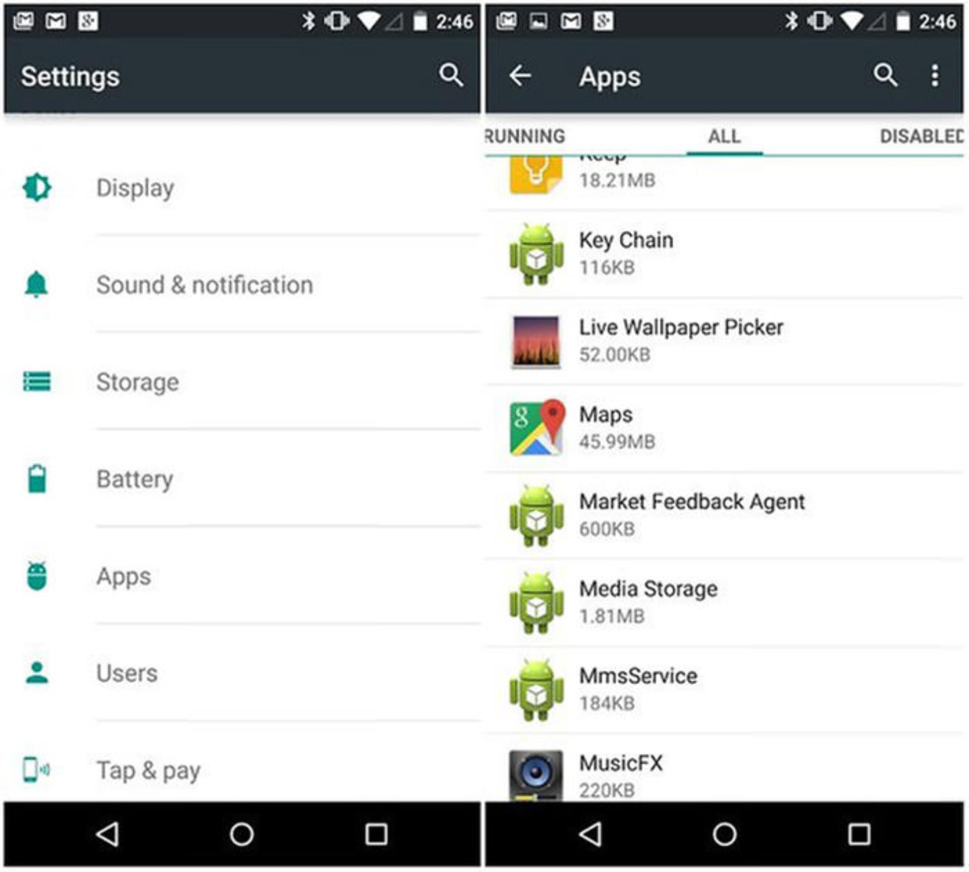 مدیریت برنامه ها در اندروید