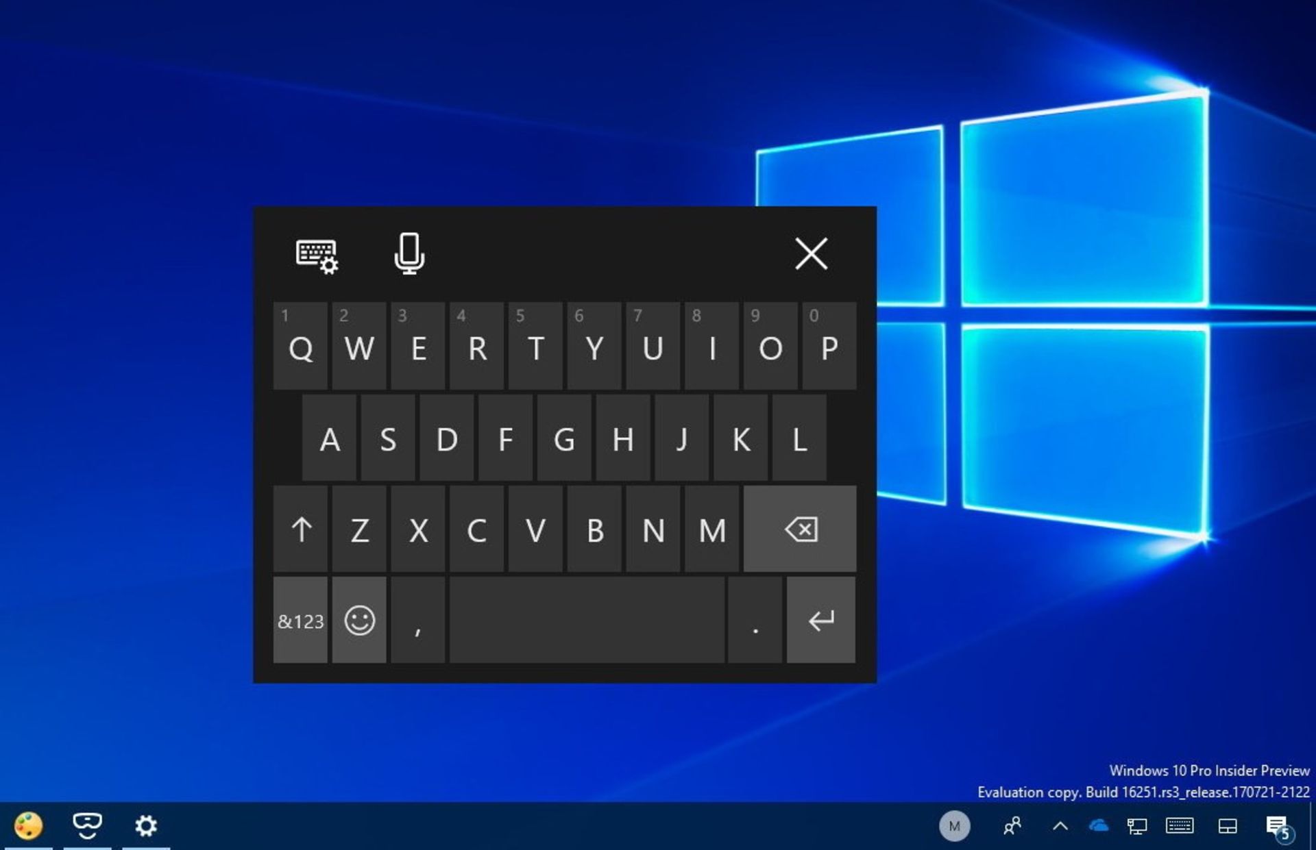 Onehanded Keyboard Windows 10 16251