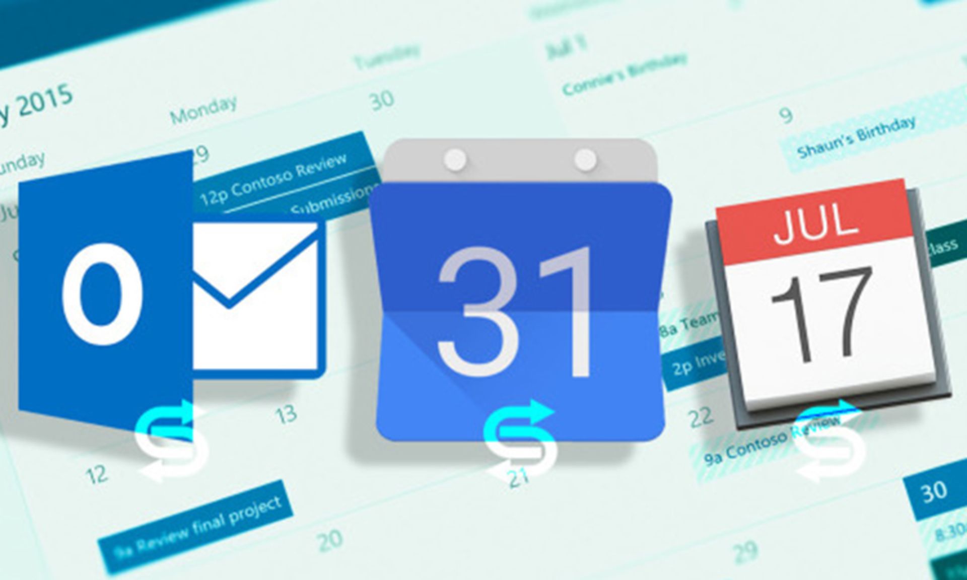 همگام سازی تقویم outlook مایکروسافت با گوگل