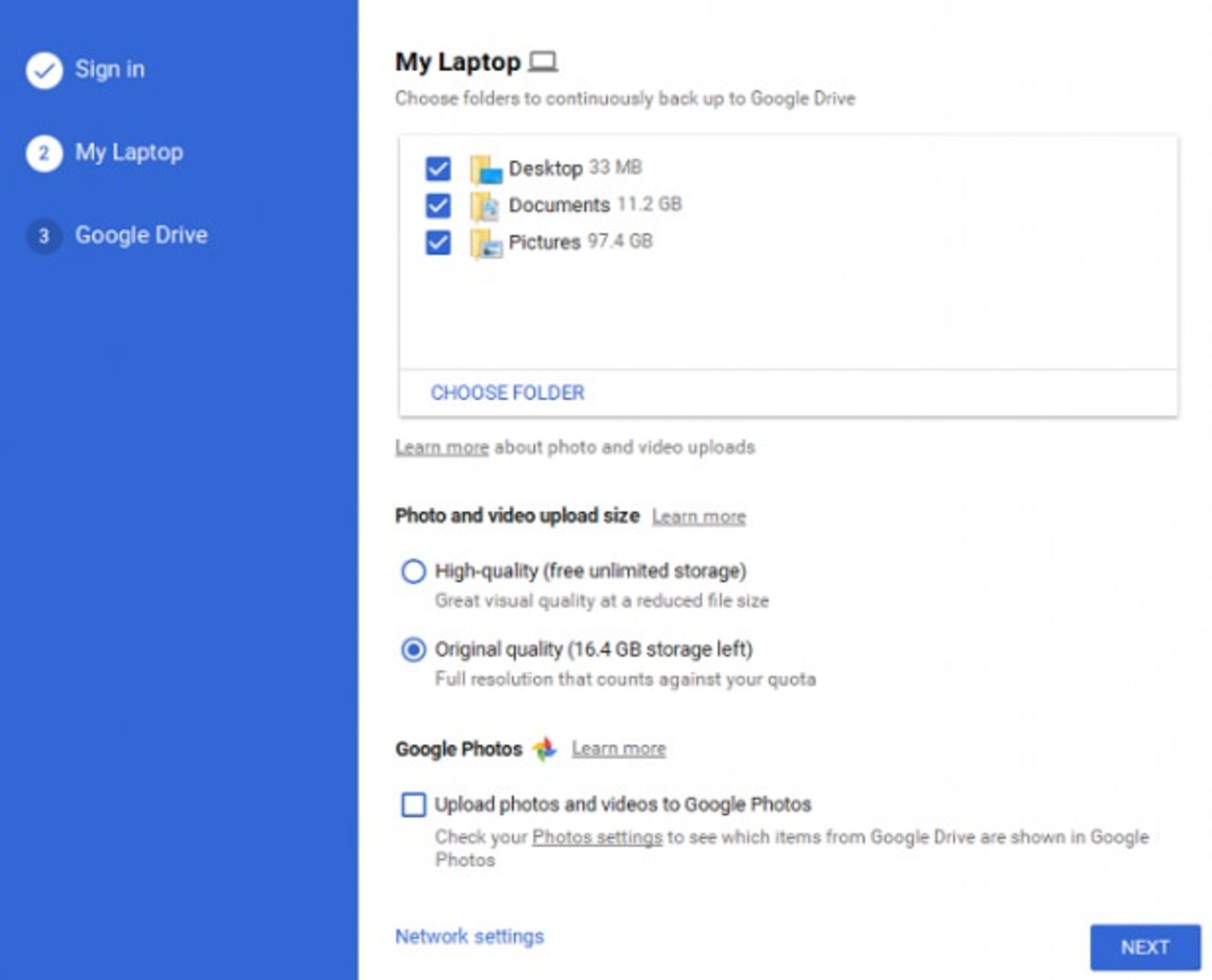 google drive backup and sync