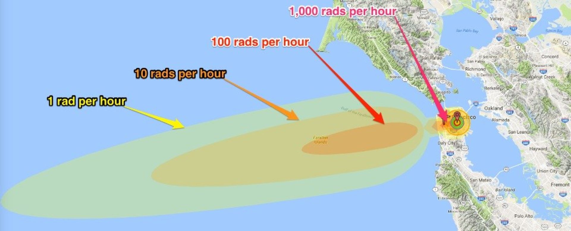آلودگی رادیو اکتیو بمب اتمی