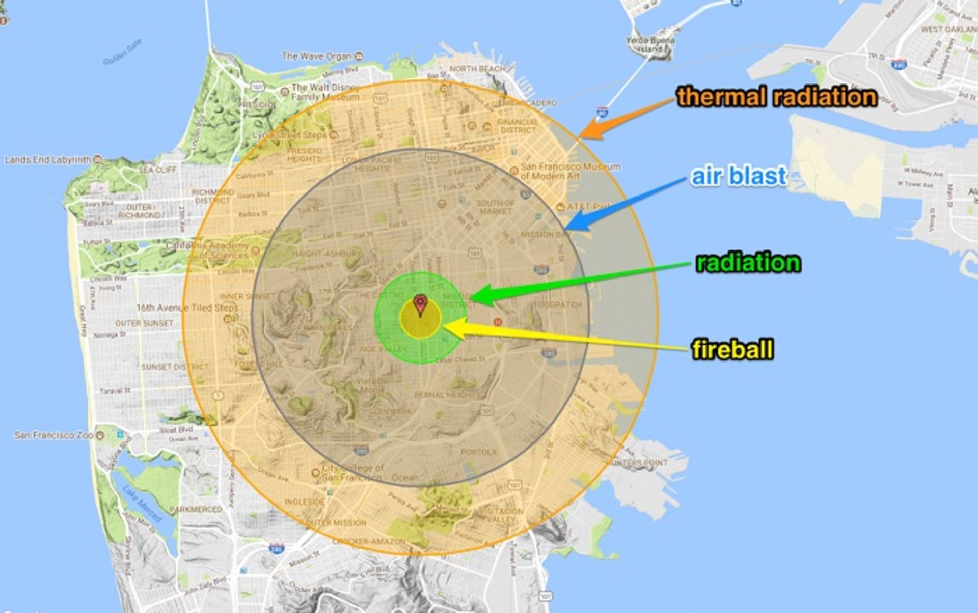 اثرات انفجار بمب هسته ای
