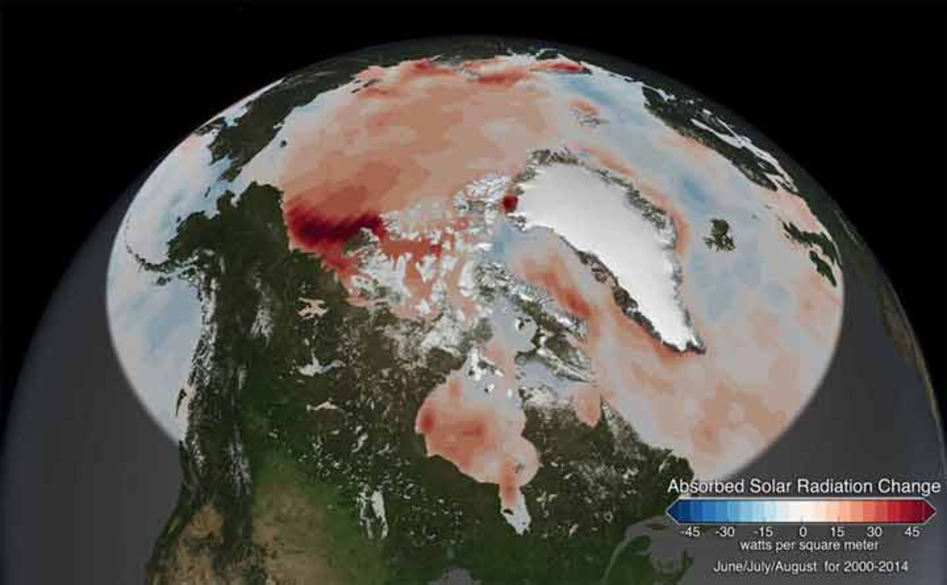 مرجع متخصصين ايران افزايش جذب نور خورشيد در قطب شمال