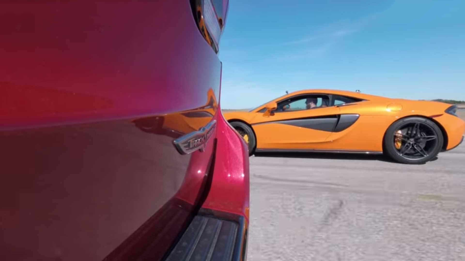 jeep vs mclaren 570S / جیپ گرند چروکی مک‌لارن