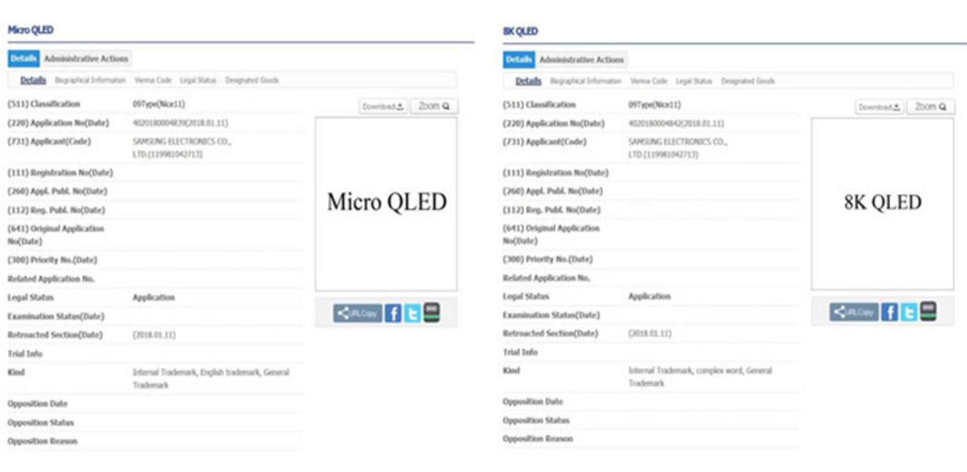 نشان تجاری Micro QLED
