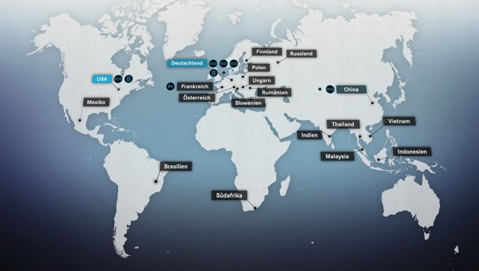 نقشه حضور مرسدس بنز در دنیا / mercedes