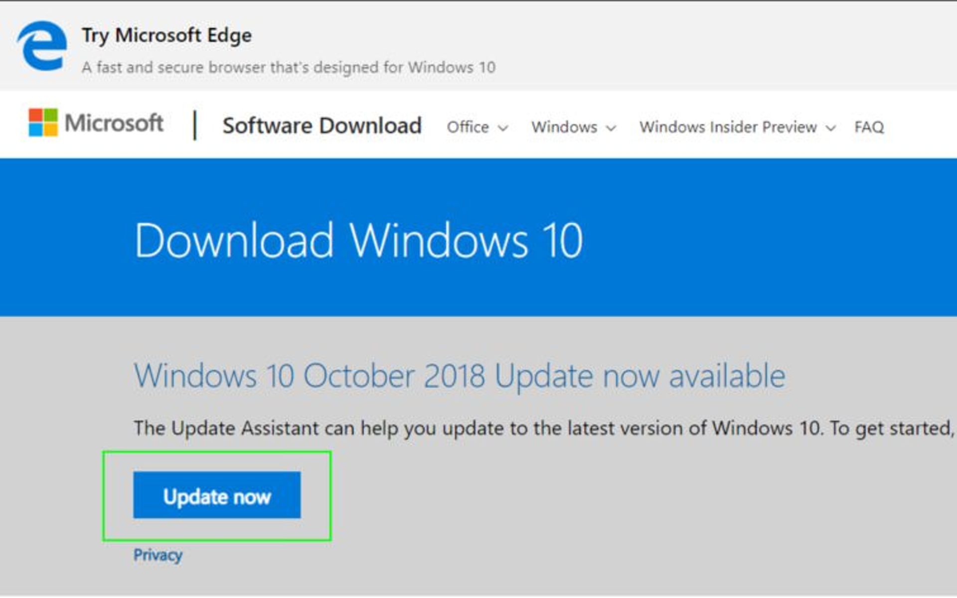 Windows 10 October 2018 Update