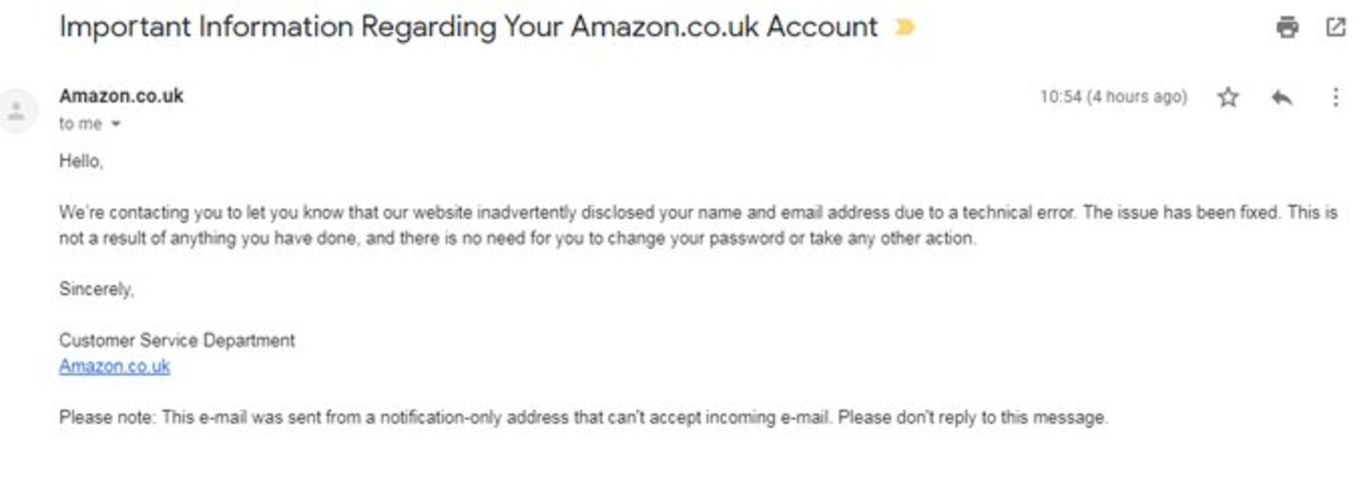 افشای ایمیل کاربران آمازون / Amazon