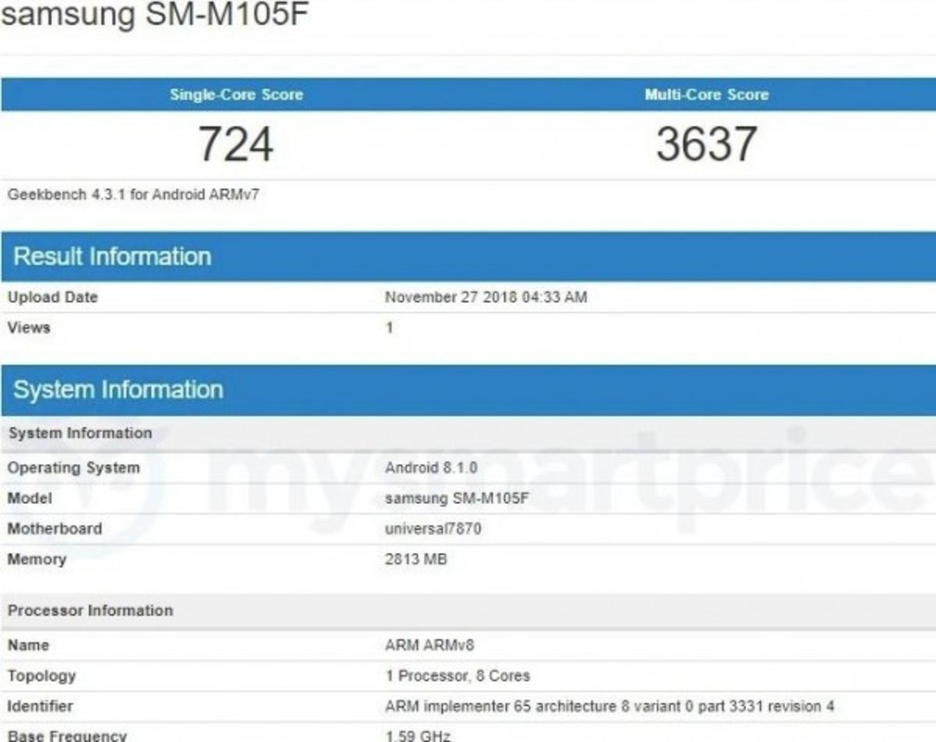 بنچمارک گلکسی ام 10 / Galaxy M10 Bnechmark