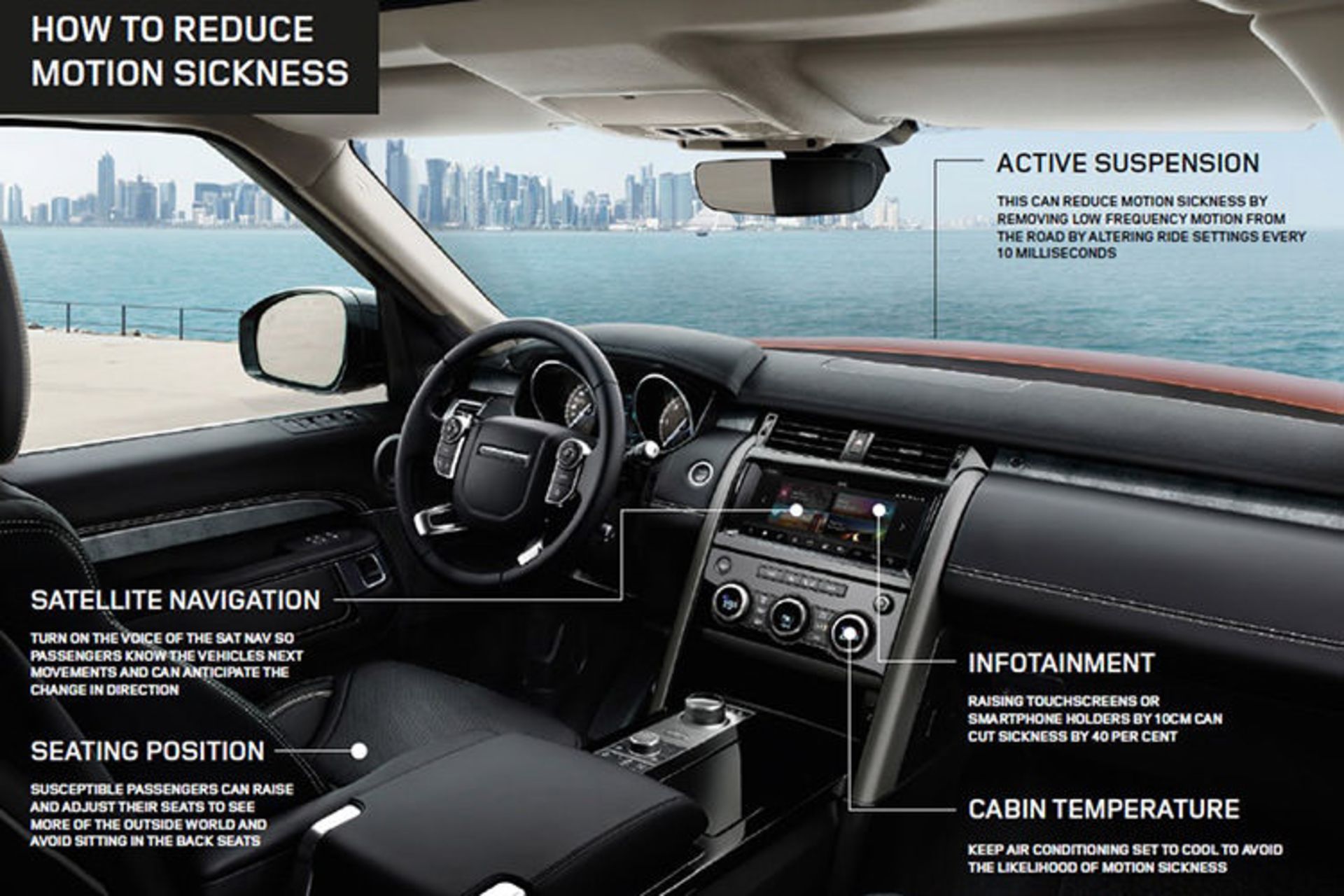 Jaguar Land Rover motion sickness nausea / جگوار لندرور بیماری حرکت دریازدگی حالت تهوع