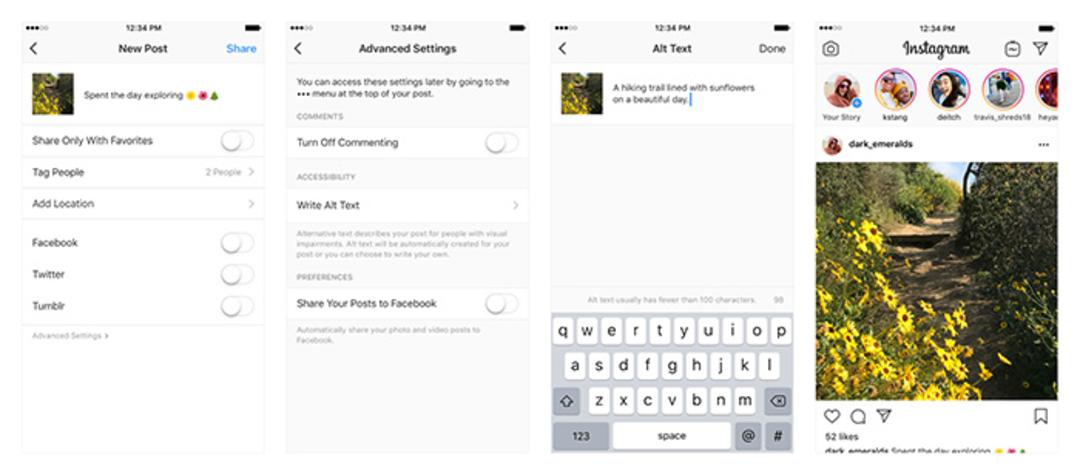 متن جایگزین اینستاگرام alternative text instagram