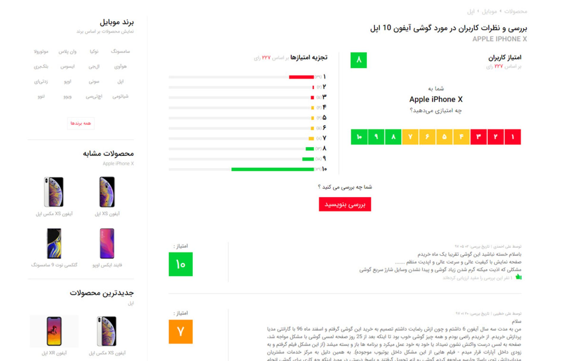 دیتابیس محصولات زومیت