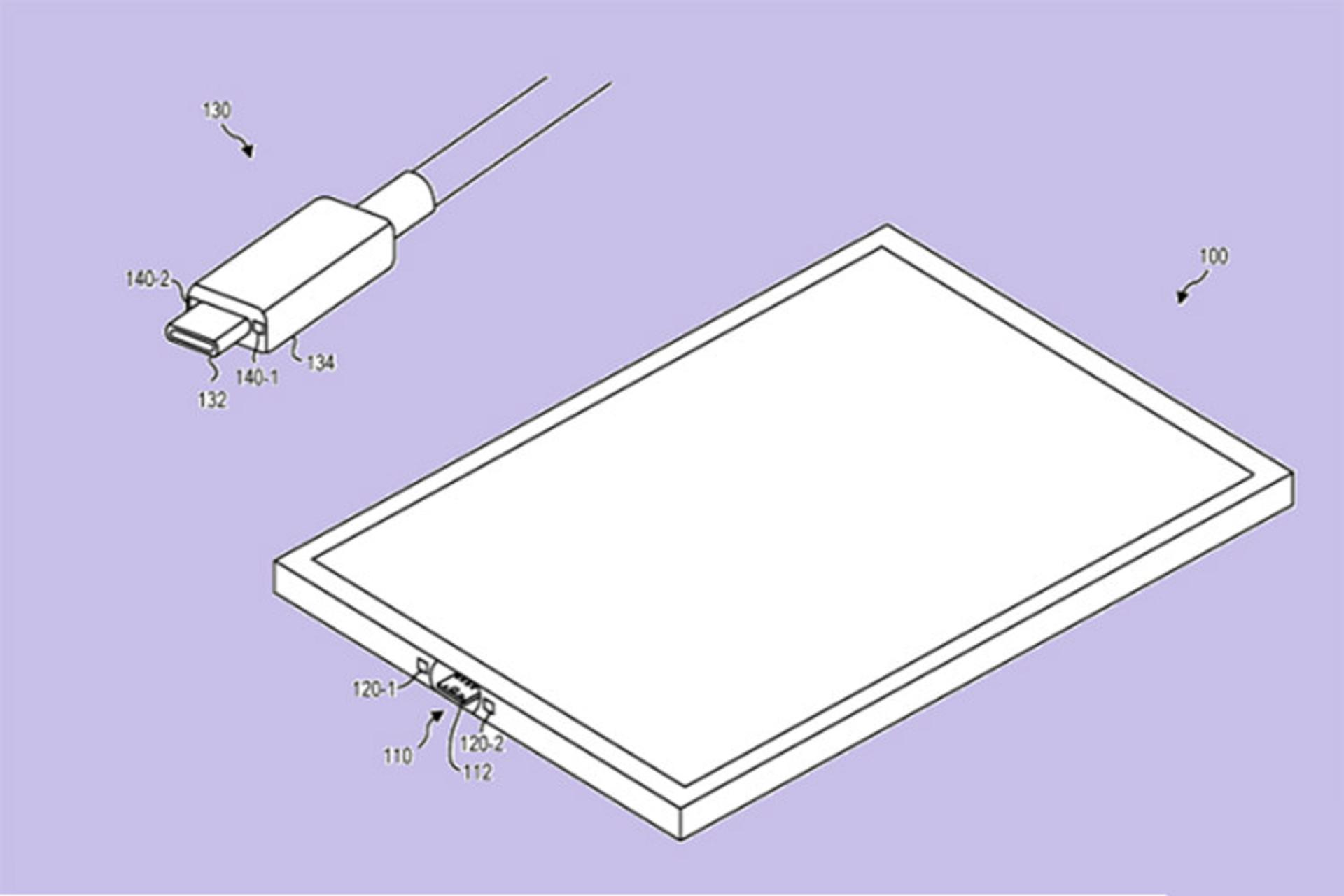 پتنت ماکروسافت usb-c  آهنربایی