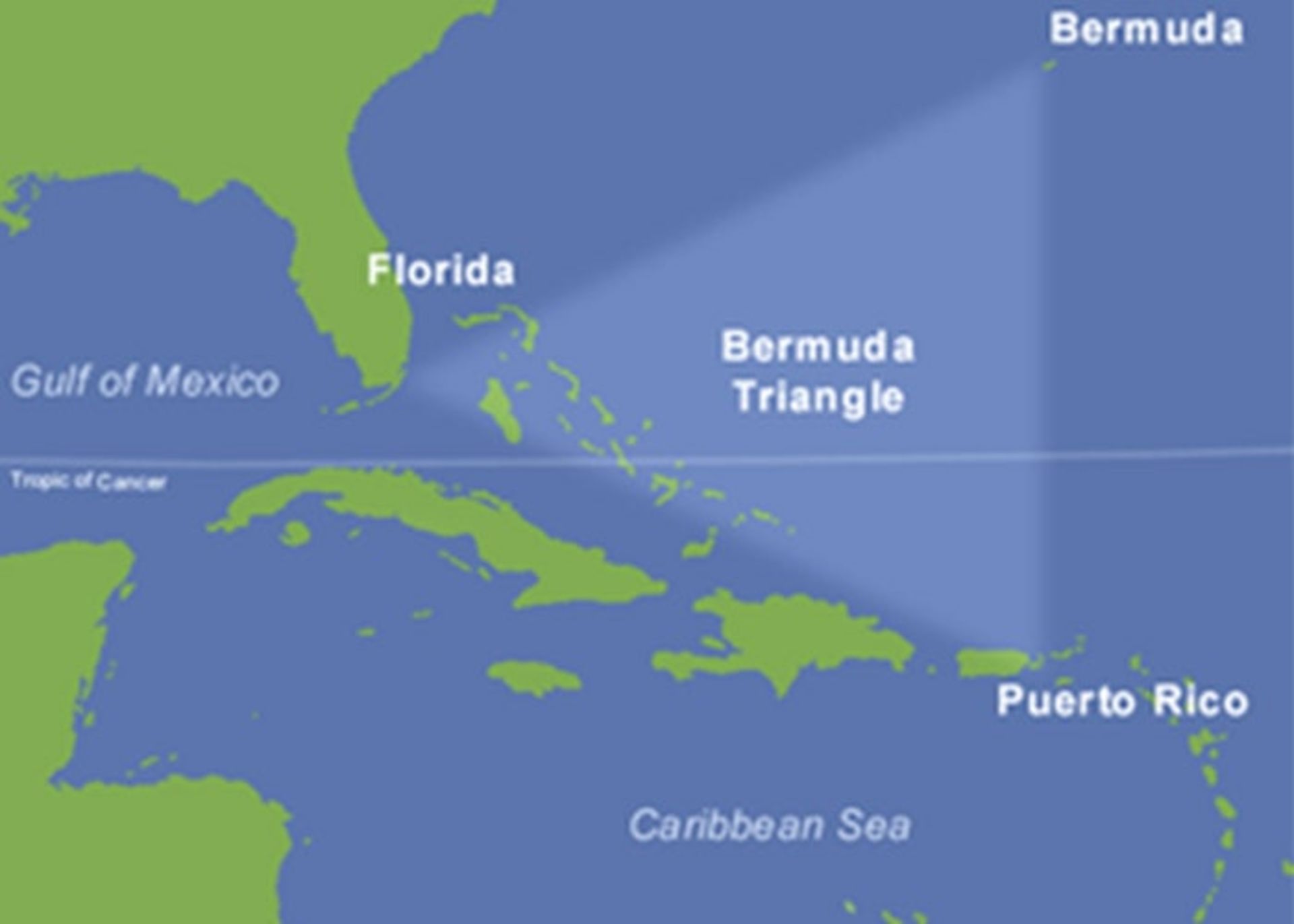 نقشه مثلث برمودا