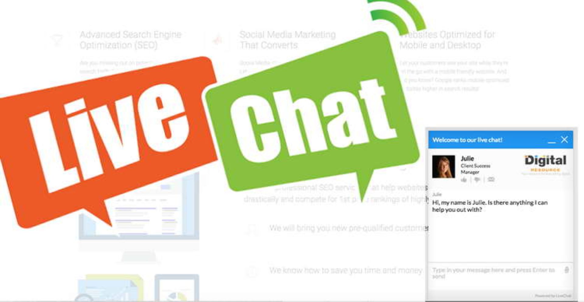 Use live website chat