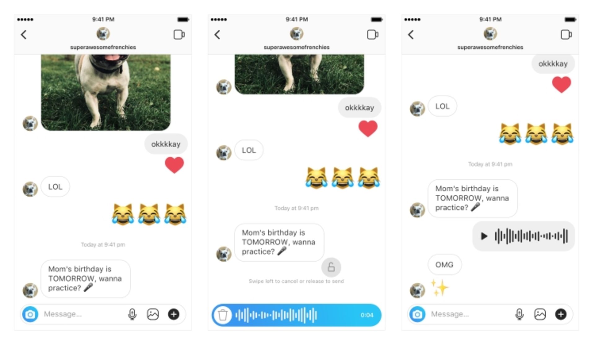 پیام صوتی اینستاگرام / Instagram Voice Message