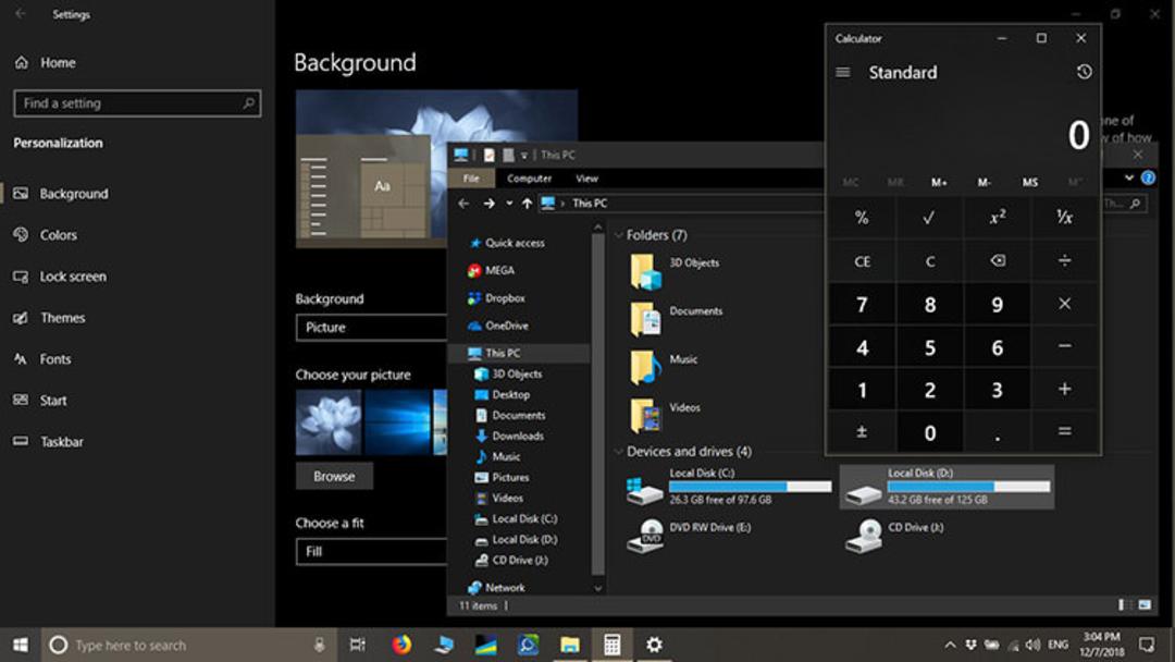 حالت تیره در ویندوز / Dark Mode in Windows