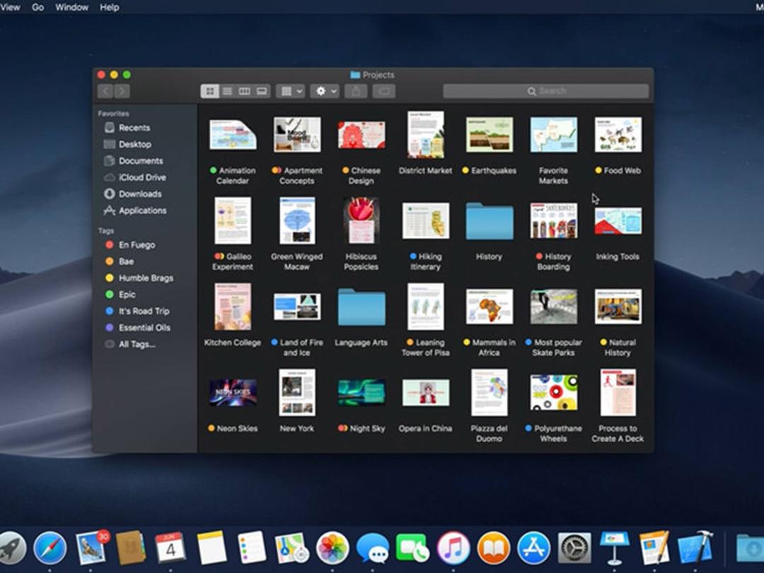 MacOS Dark Mode / حالت تیره در مک او‌اس