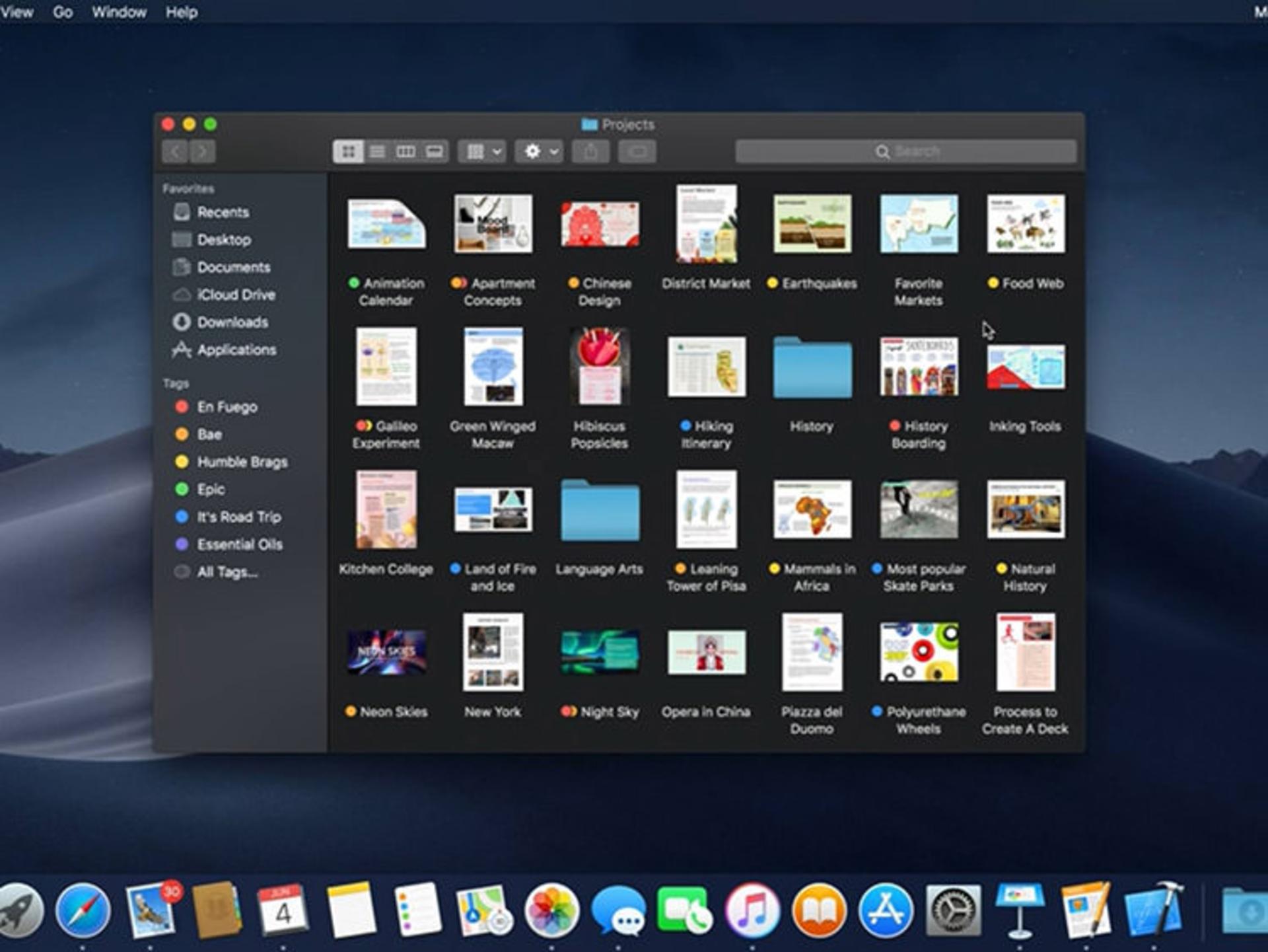 MacOS Dark Mode / حالت تیره در مک او‌اس