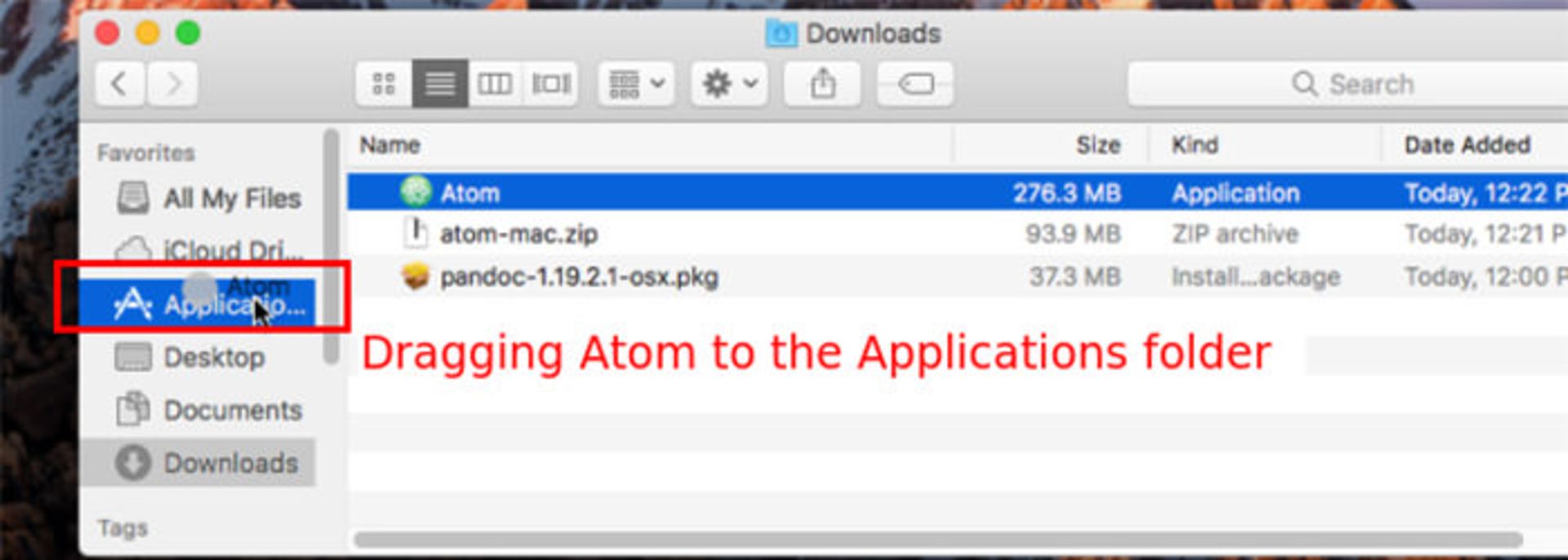 فرایند نصب فایل APP در macOS