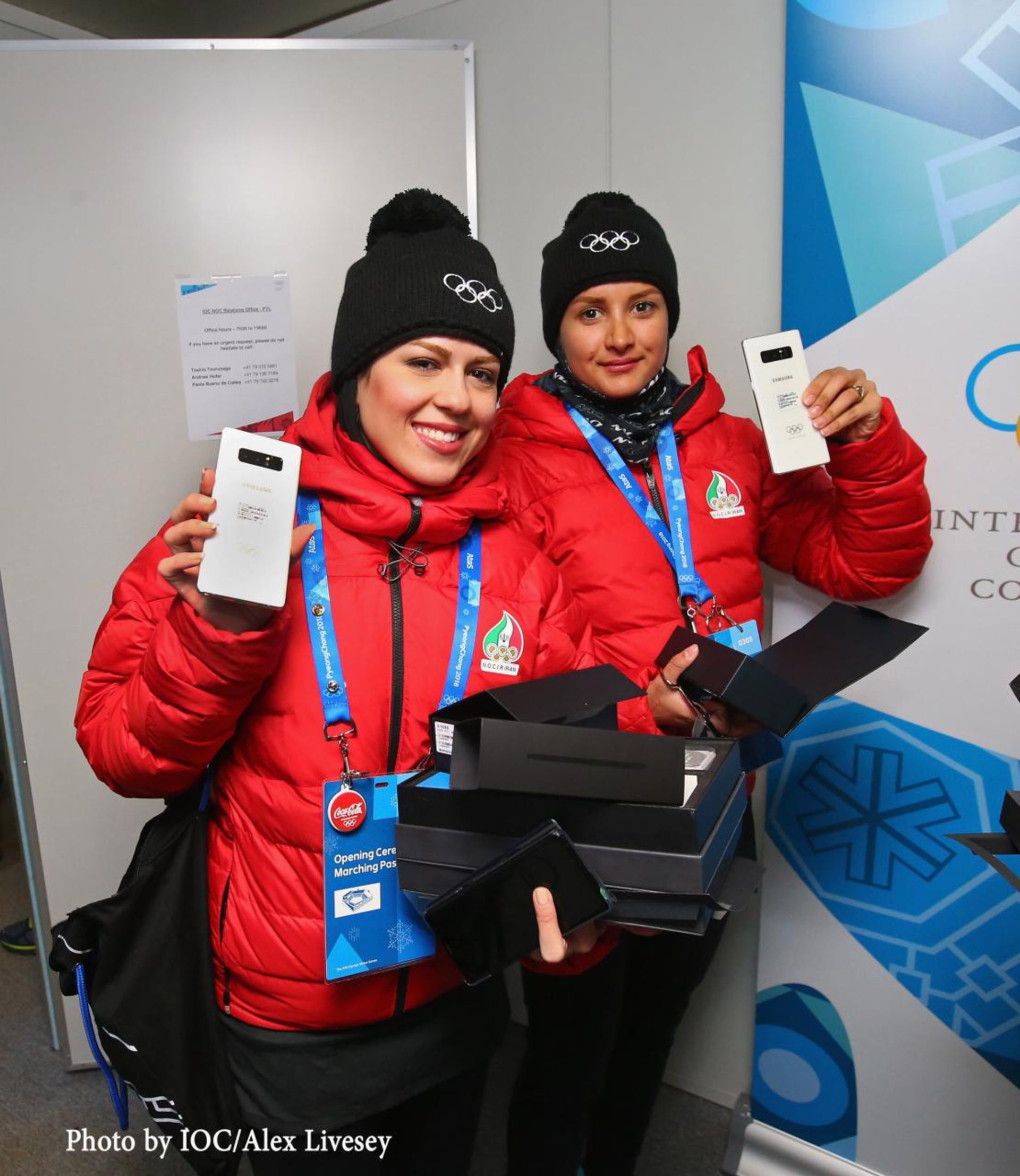 هدایای تقدیمی سامسونگ به ورزشکاران المپیک پیونگ چانگ