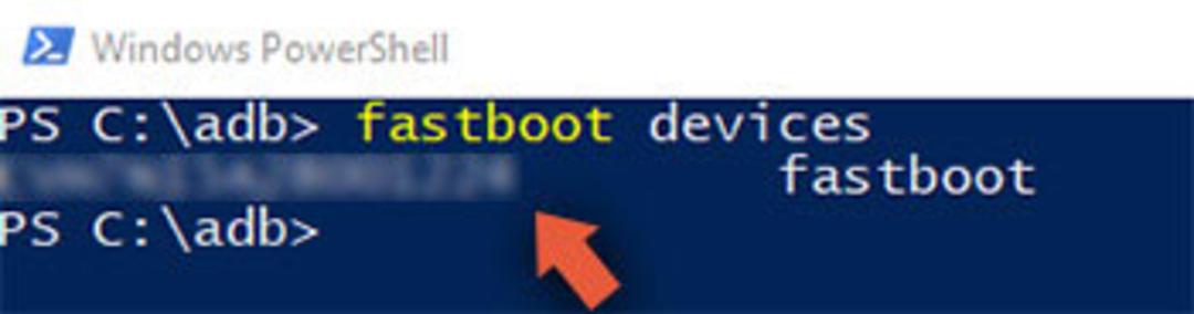 fastboot devices