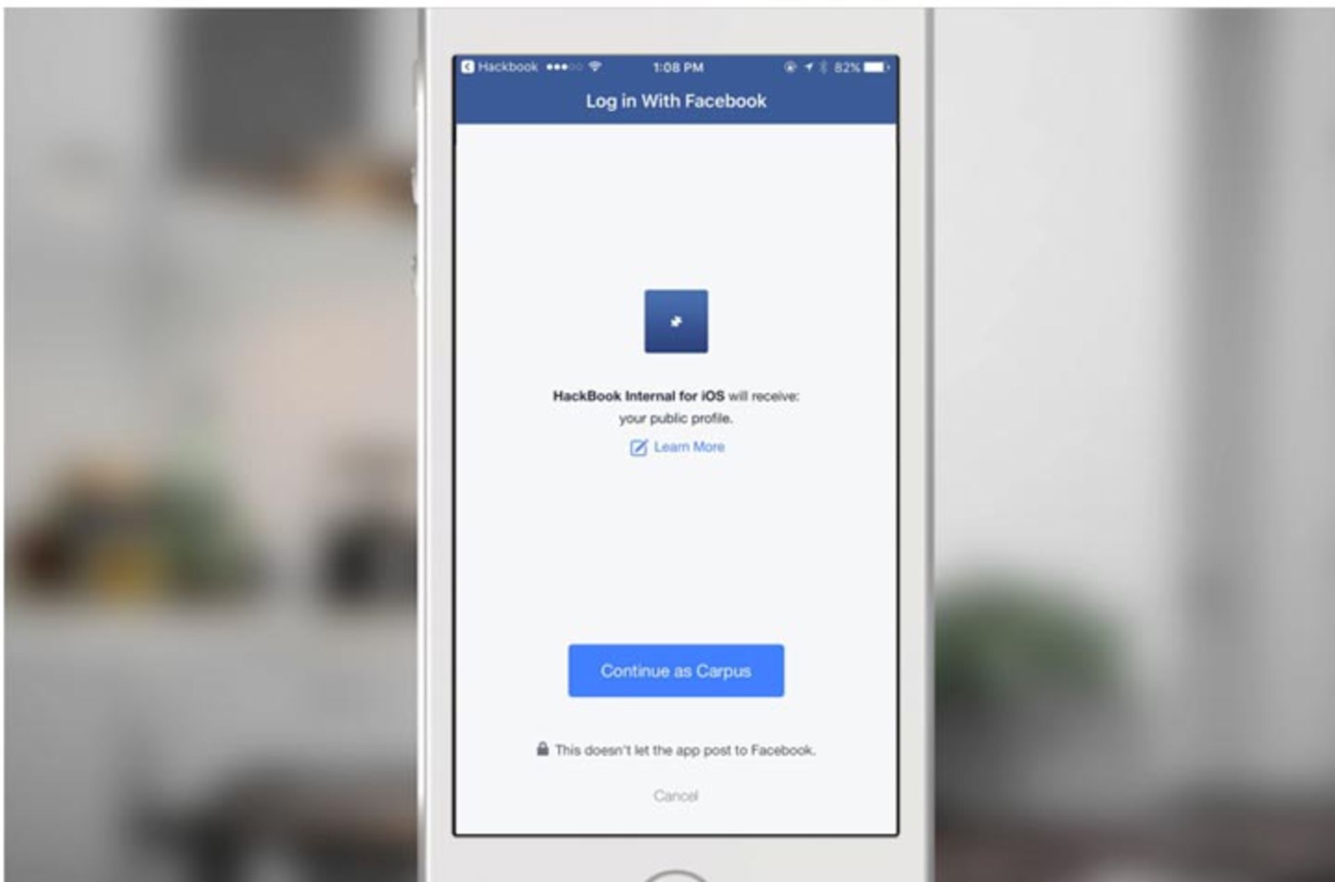 facebook login
