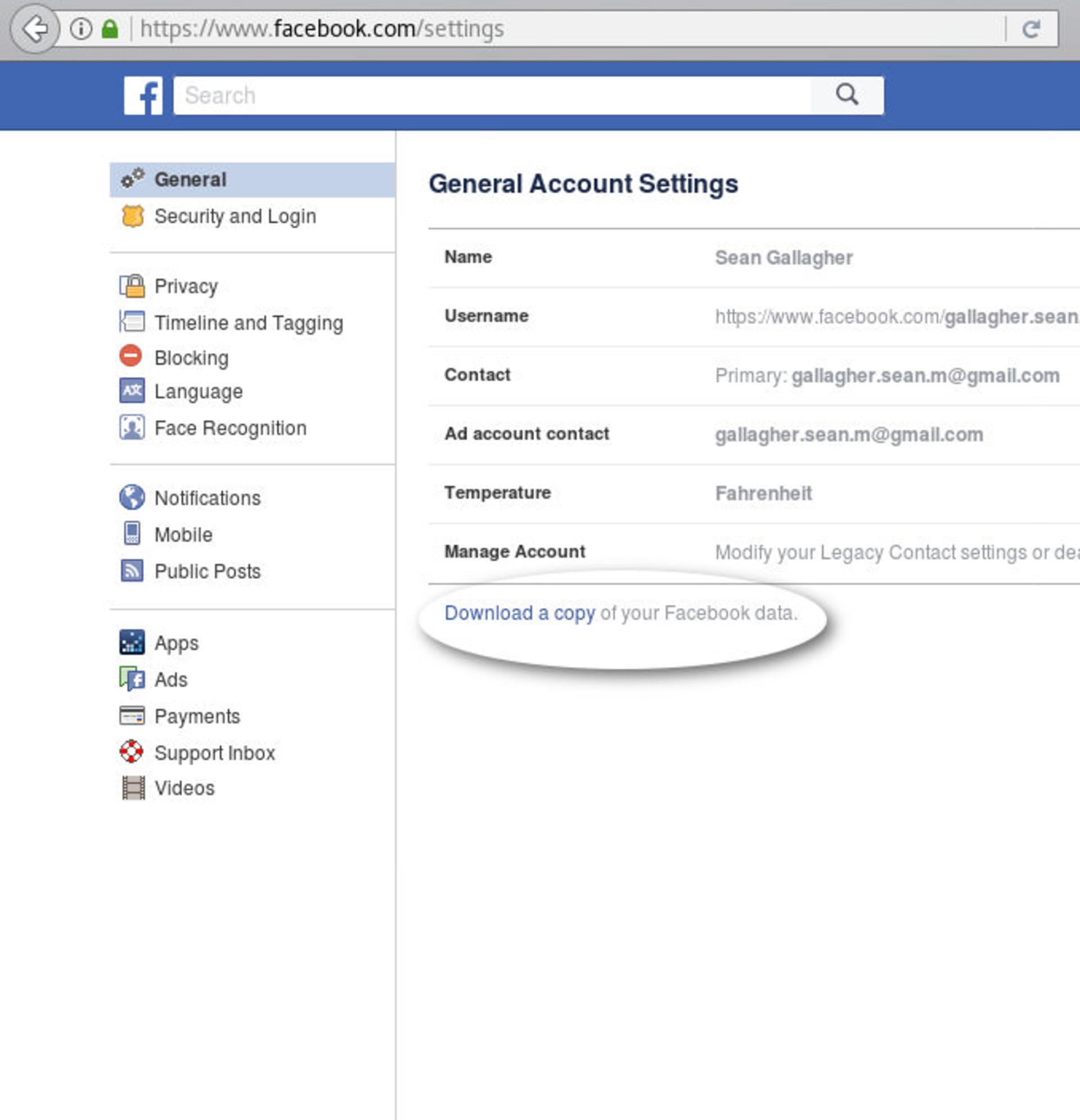 Facebook Data