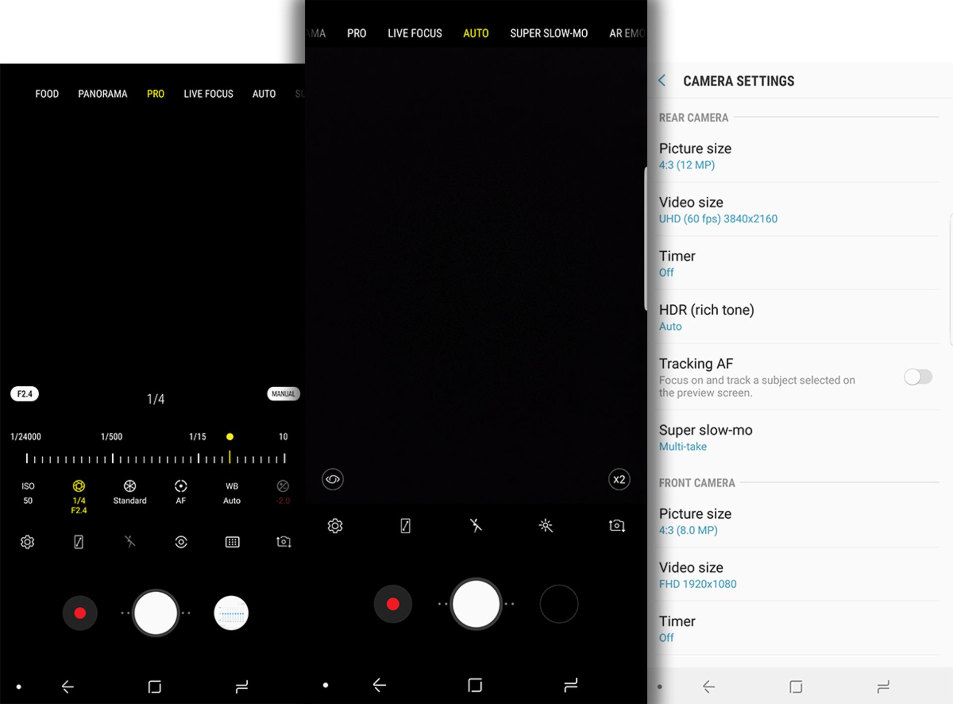 رابط کاربری دوربین گلکسی اس ۹ / اس ۹ پلاس