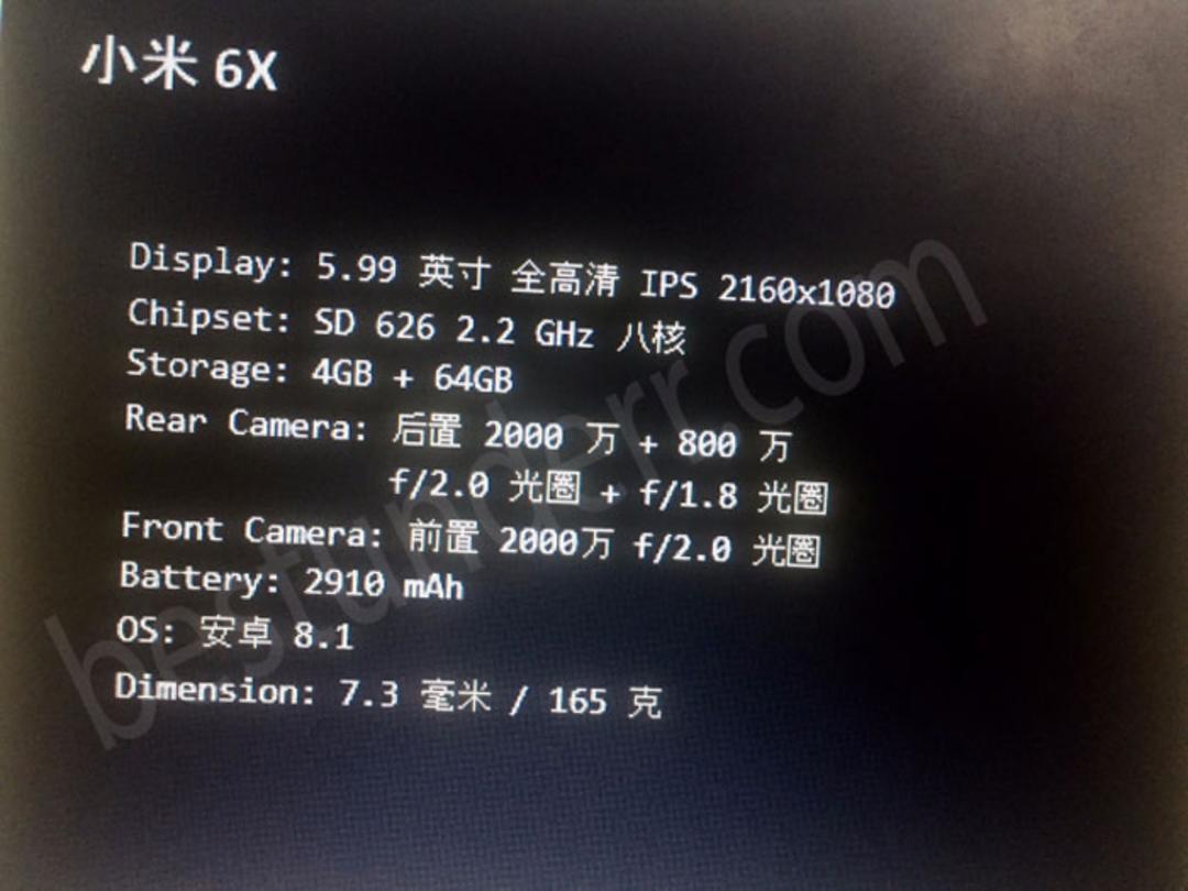 مشخصات Mi A2