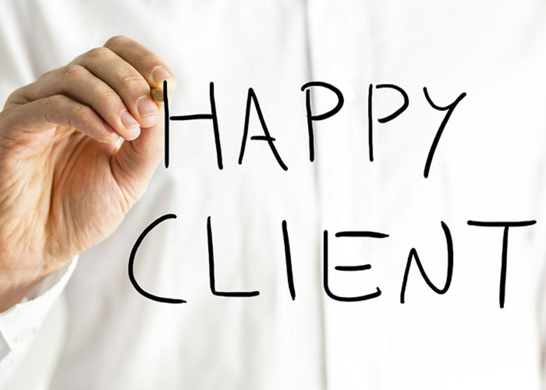 happy client