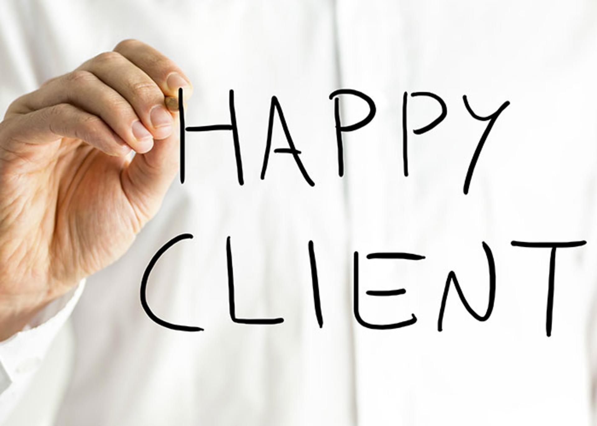 happy client