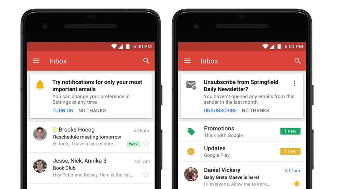 GGmail Consumer Notifications Unsubscribe