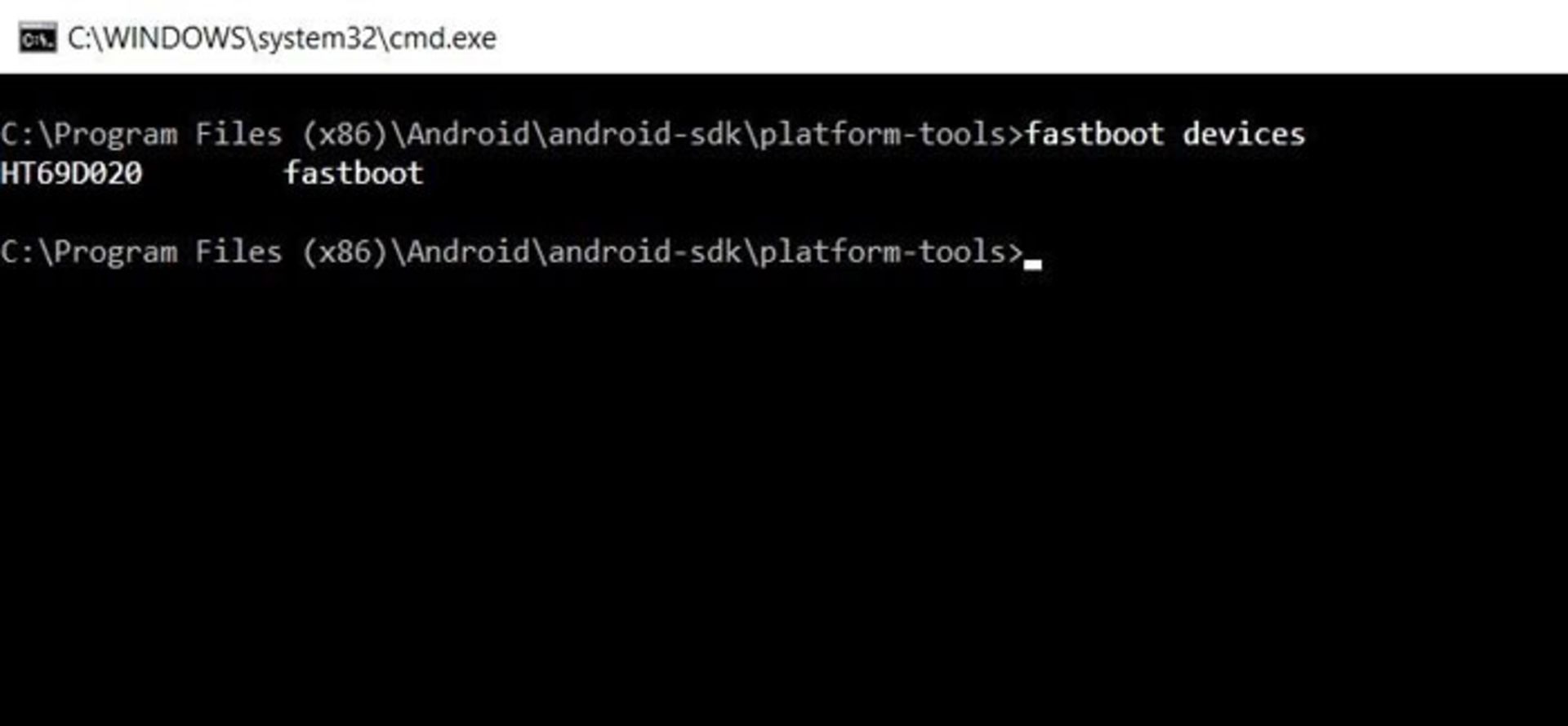 فست بوت fastboot devices