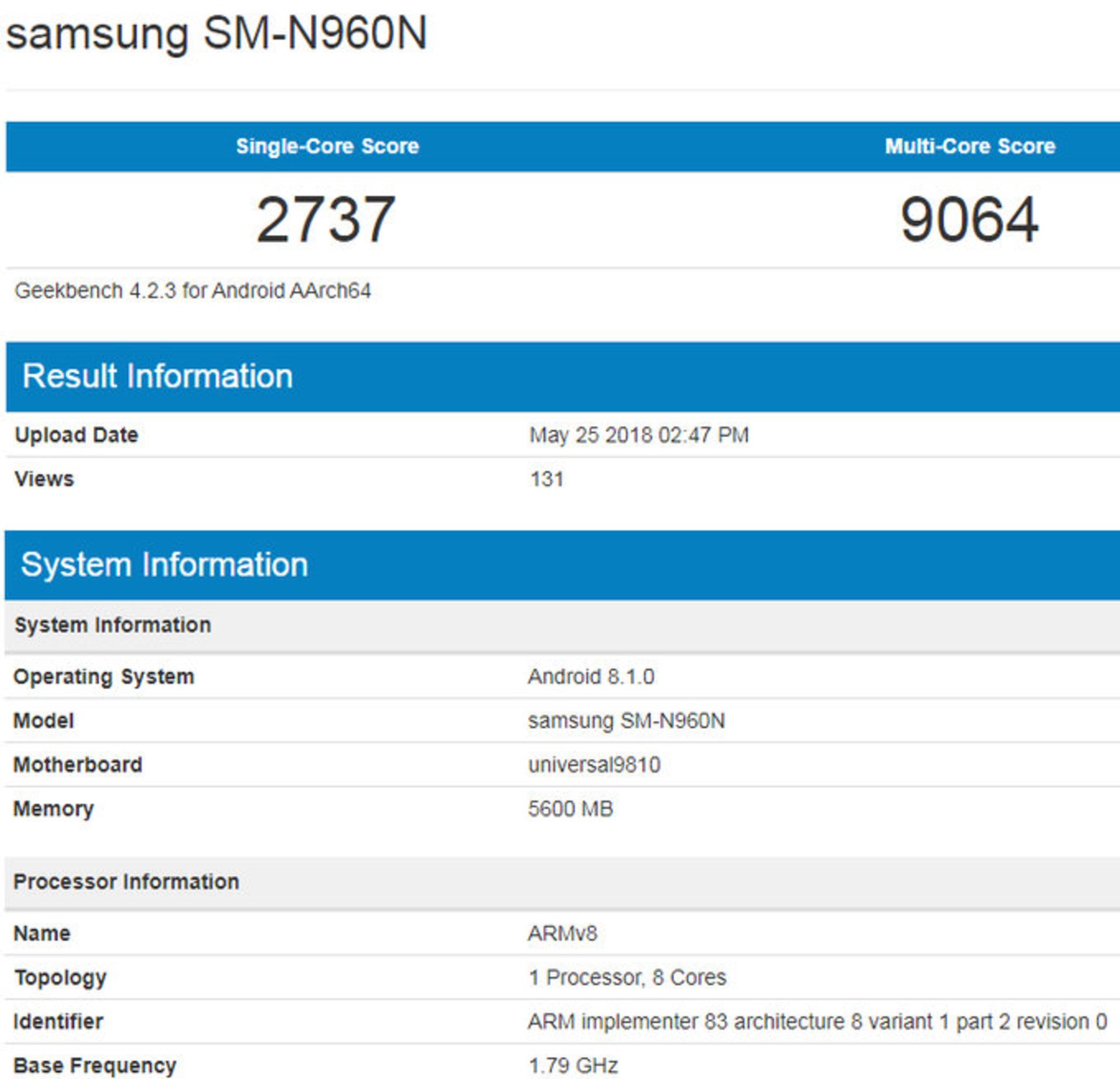 بنچمارک گلکسی نوت 9