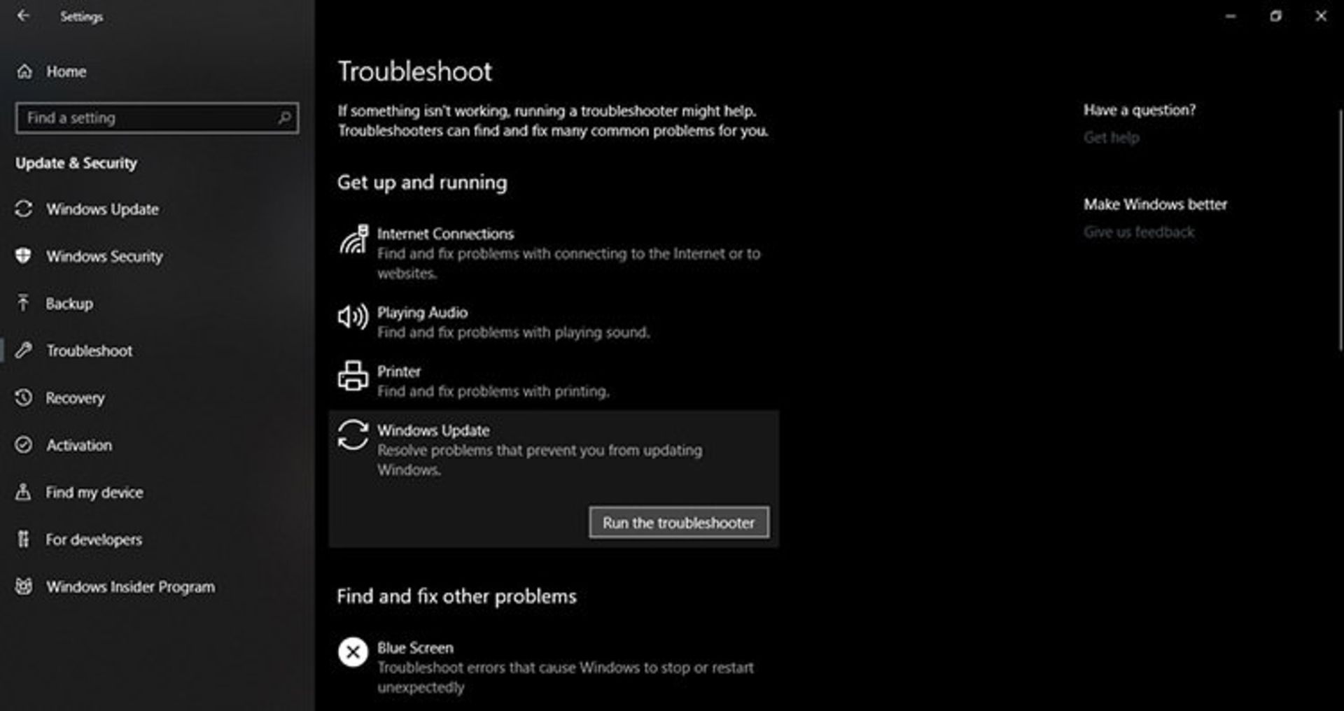 Windows 10 Troubleshooter / عیب یاب ویندوز ۱۰