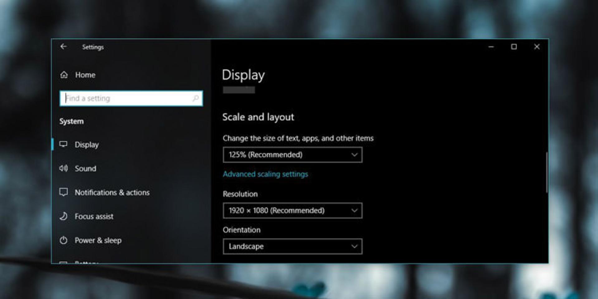 تنظیمات صفحه نمایش / Display Settings
