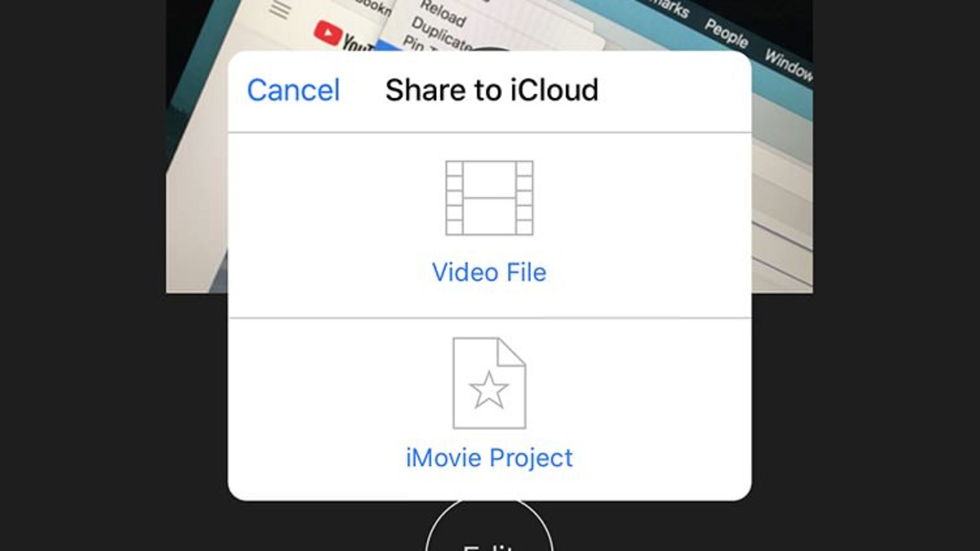 iMovie projects