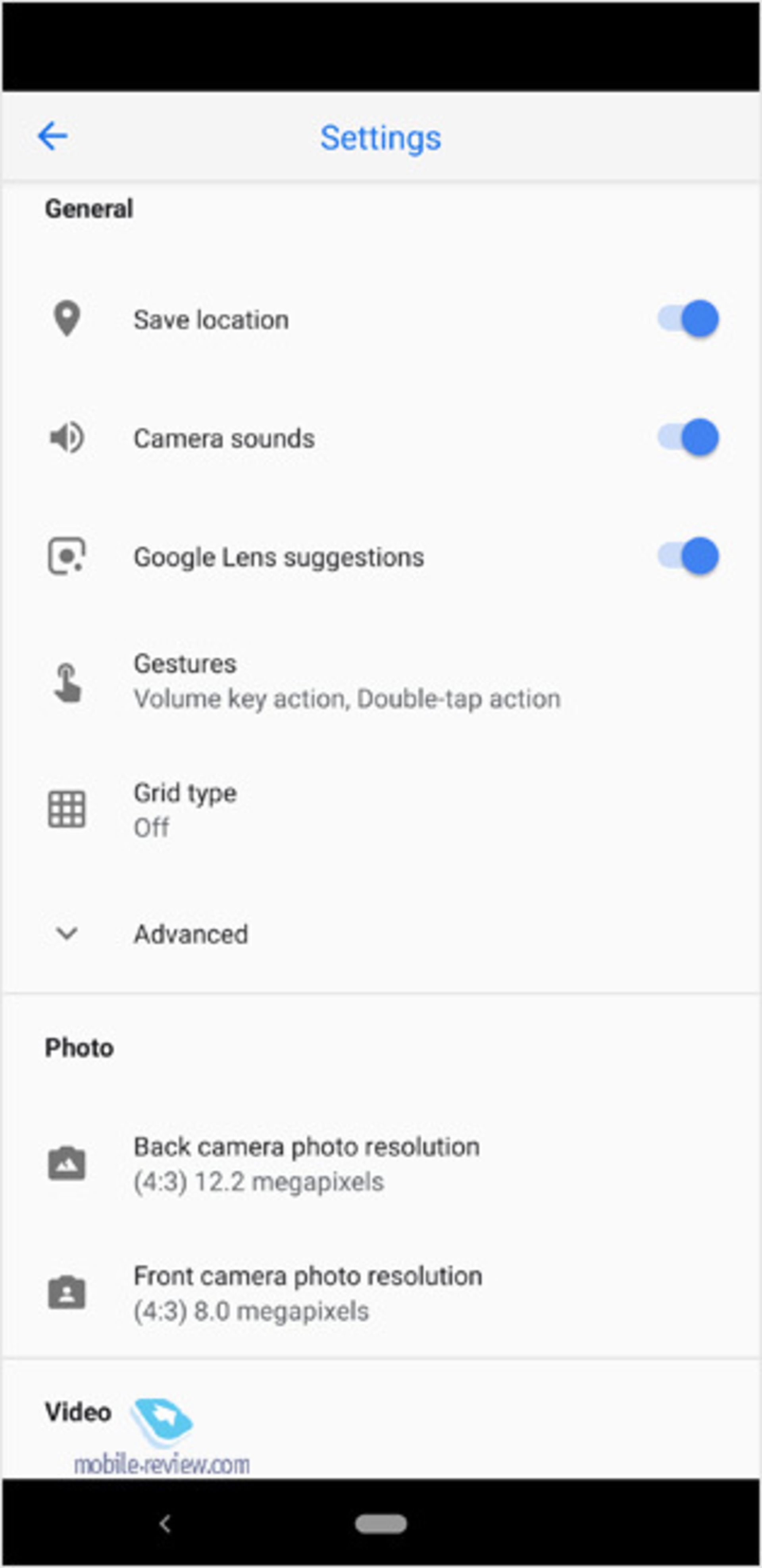تنظیمات دوربین پیکسل ۳ ایکس‌ال
