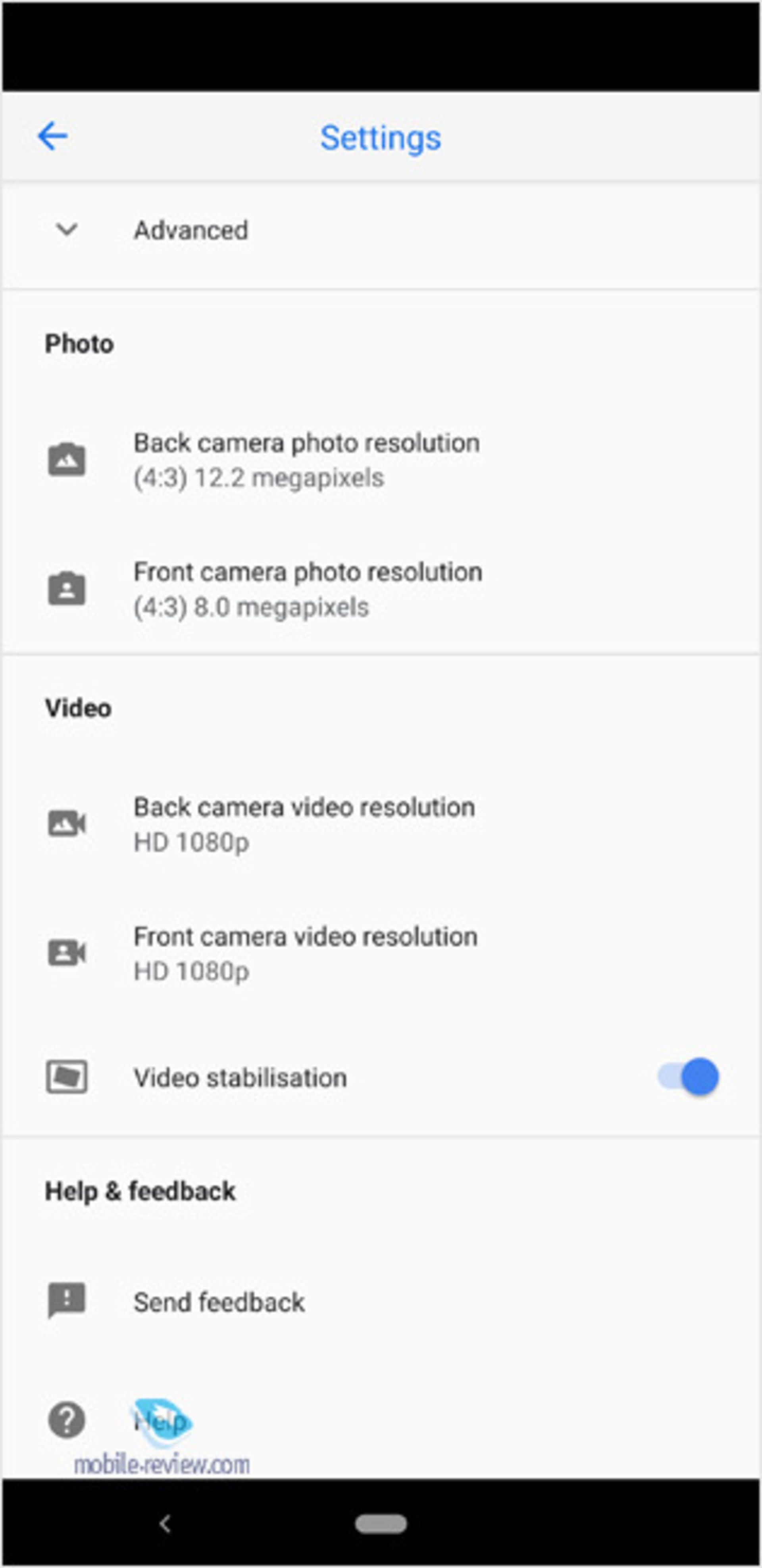 تنظیمات دوربین پیکسل ۳ ایکس‌ال