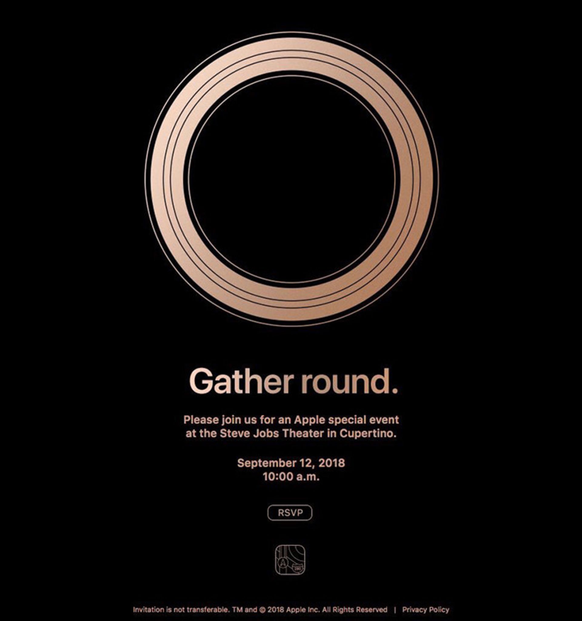 دعوتنامه مراسم آیفون 2018 اپل / Apple iPhone 2018 Event