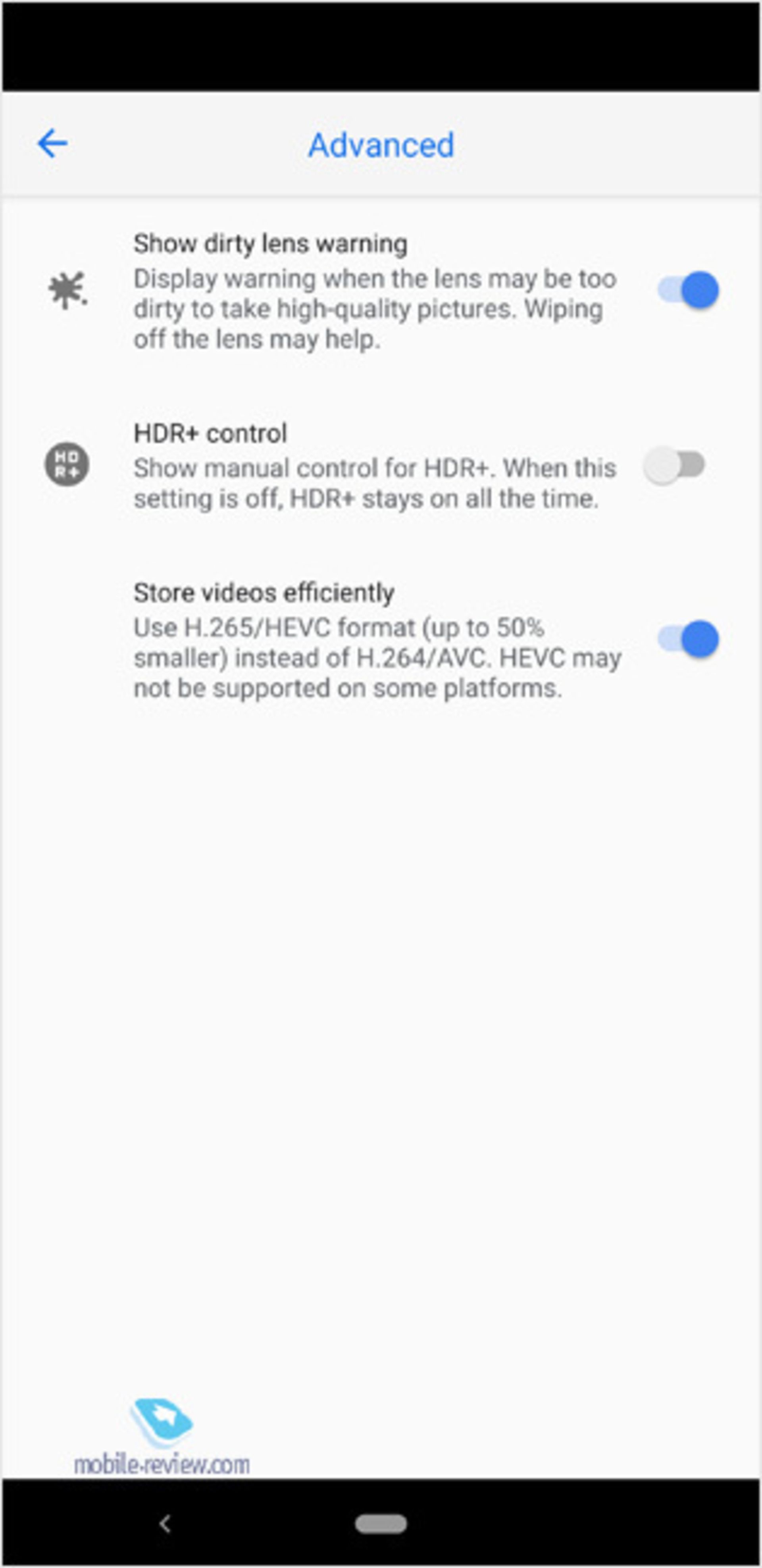 تنظیمات دوربین پیکسل ۳ ایکس‌ال
