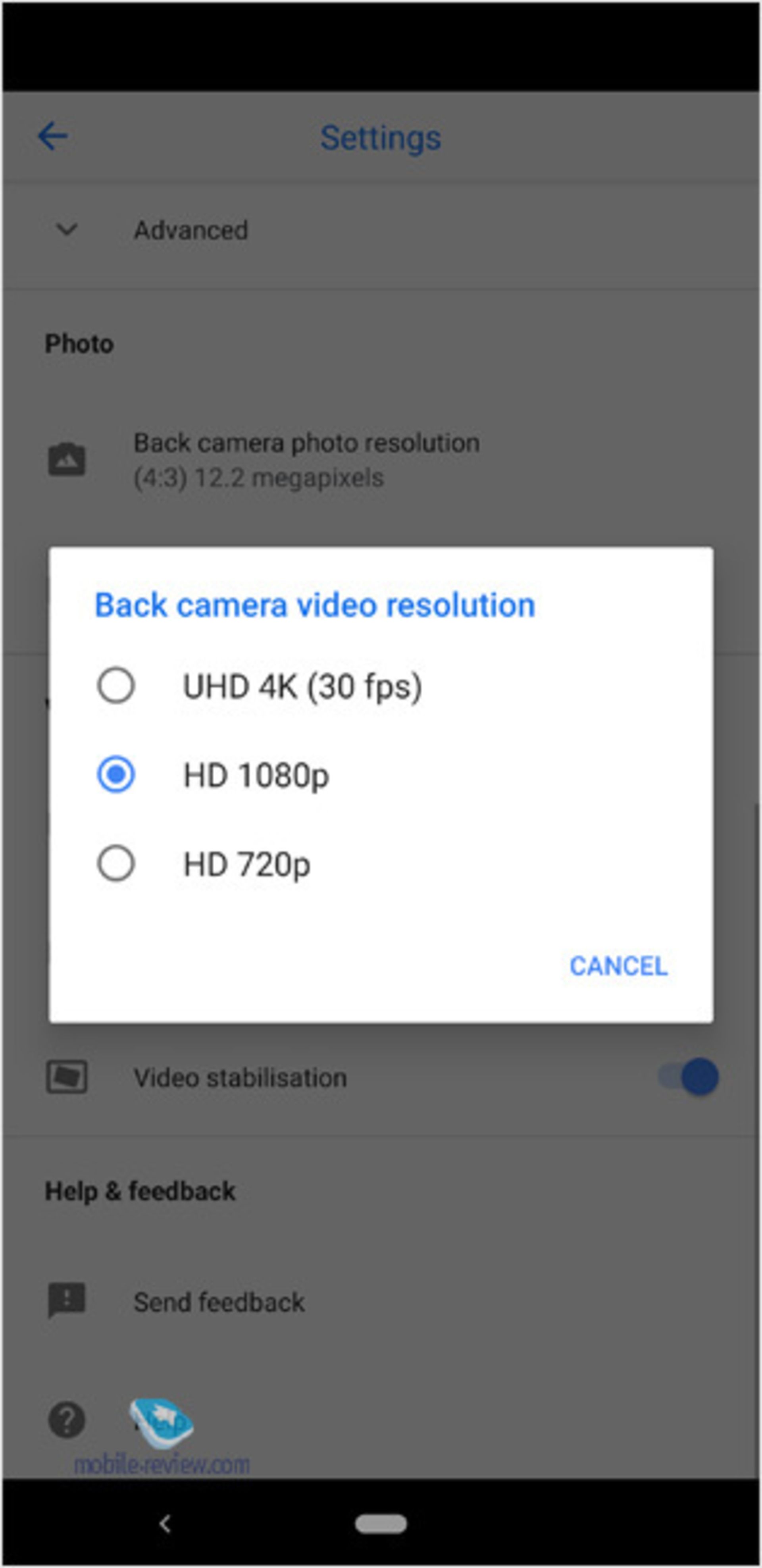 تنظیمات دوربین پیکسل ۳ ایکس‌ال