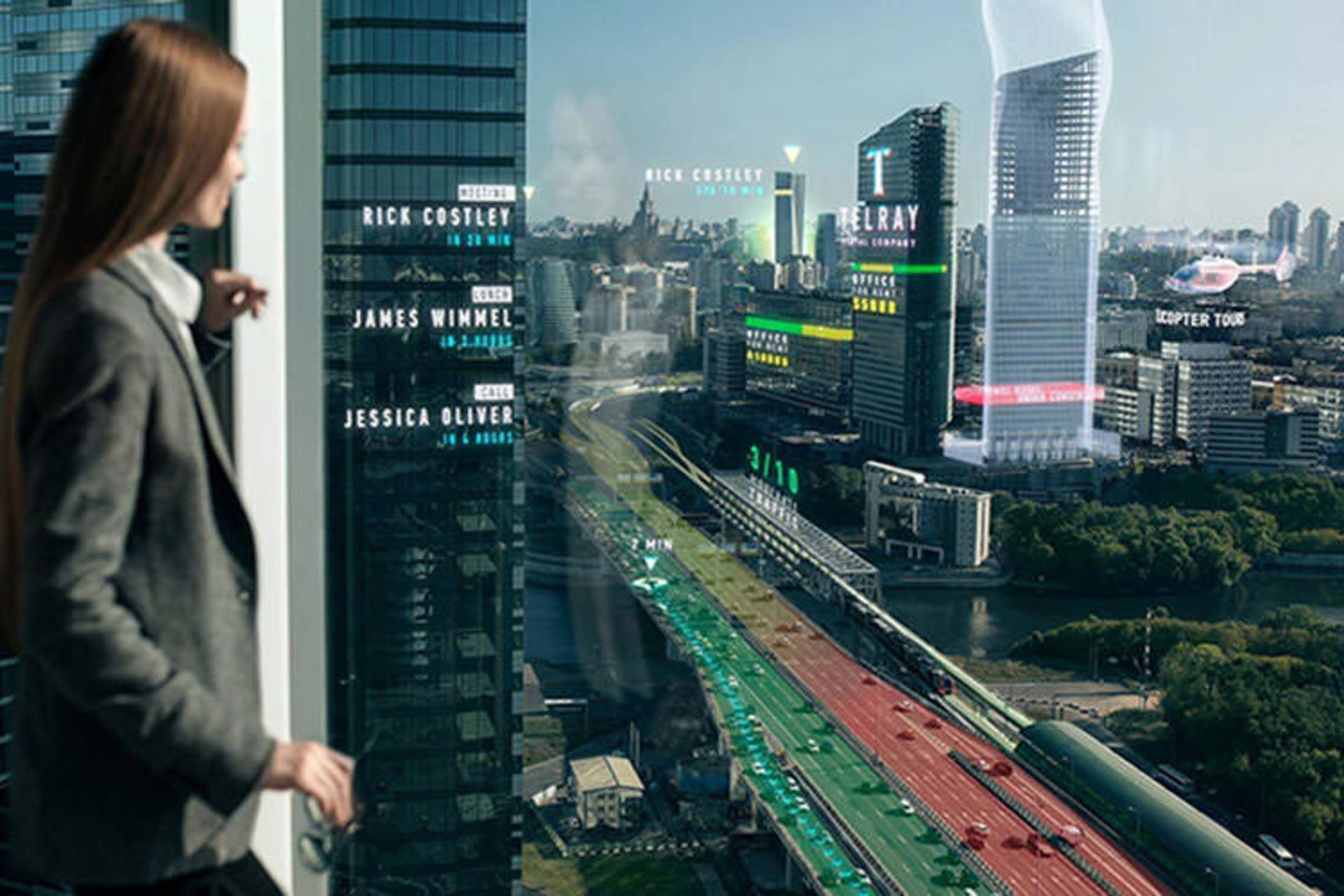 Porsche Hyundai WayRay Augmented Reality / واقعیت افزوده پورشه هیوندای وی‌ری